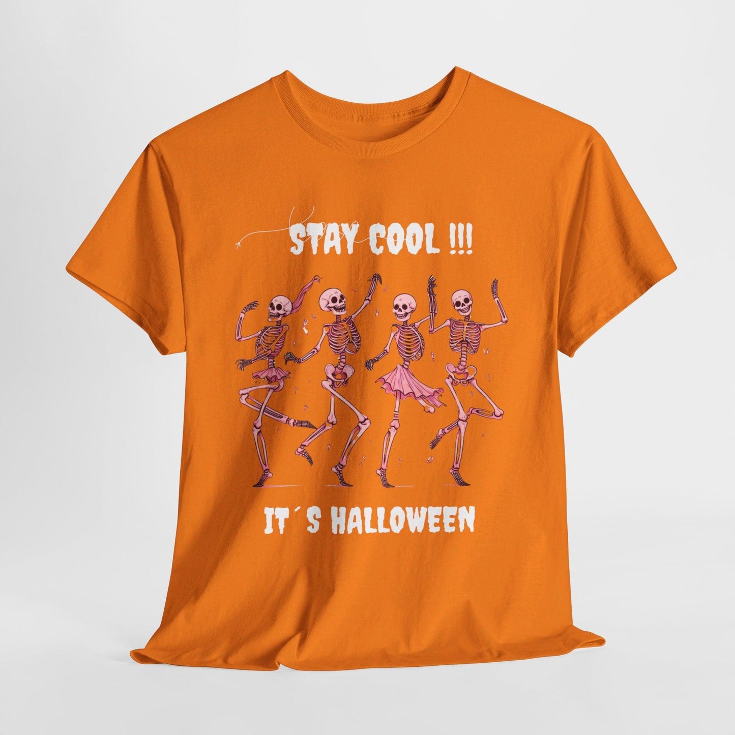 Unisex Heavy Cotton Tee - "Stay Cool, It's Halloween"