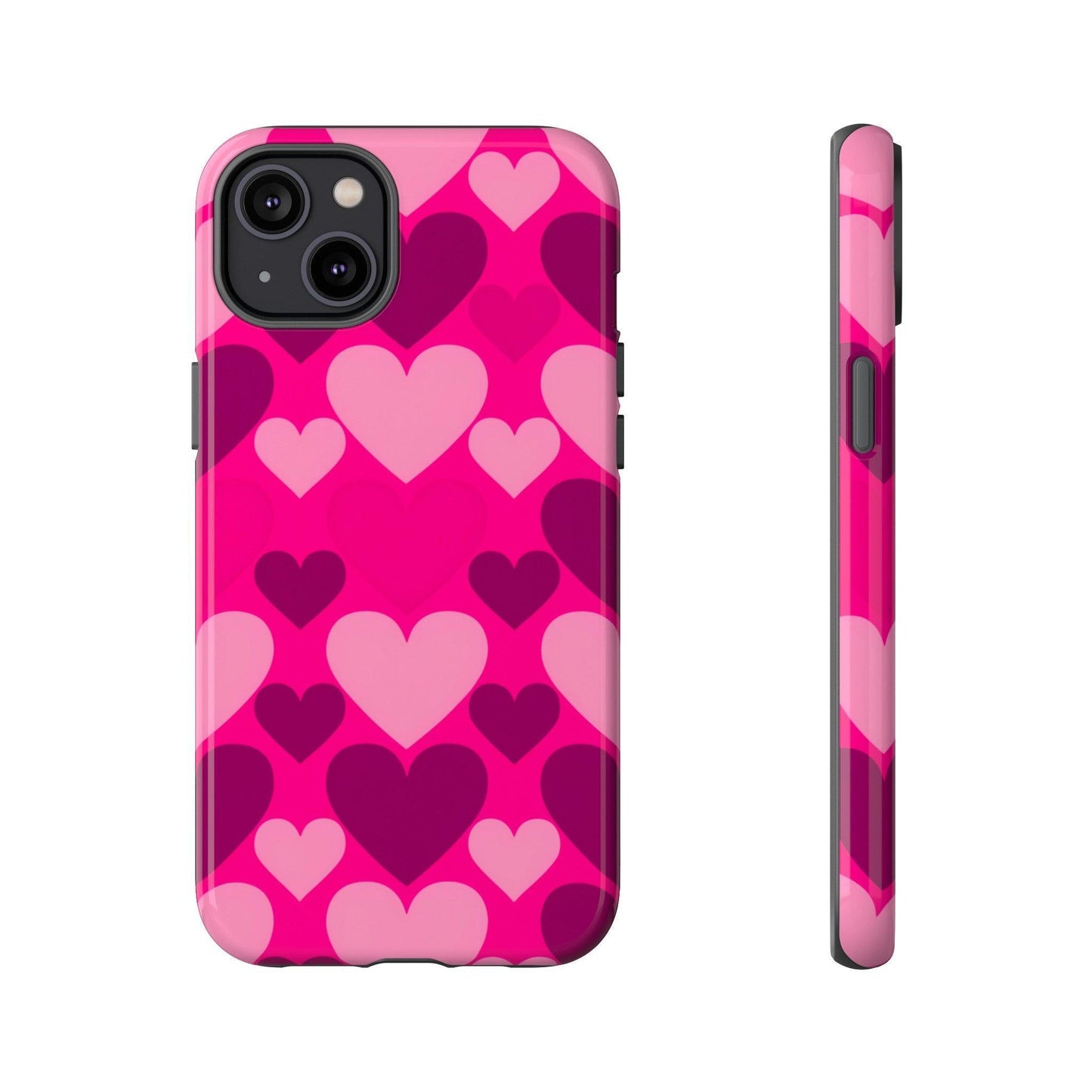 Tough Phone Case :" Eclectic Elegance Phone Case Collection" ( Hearts patterns)