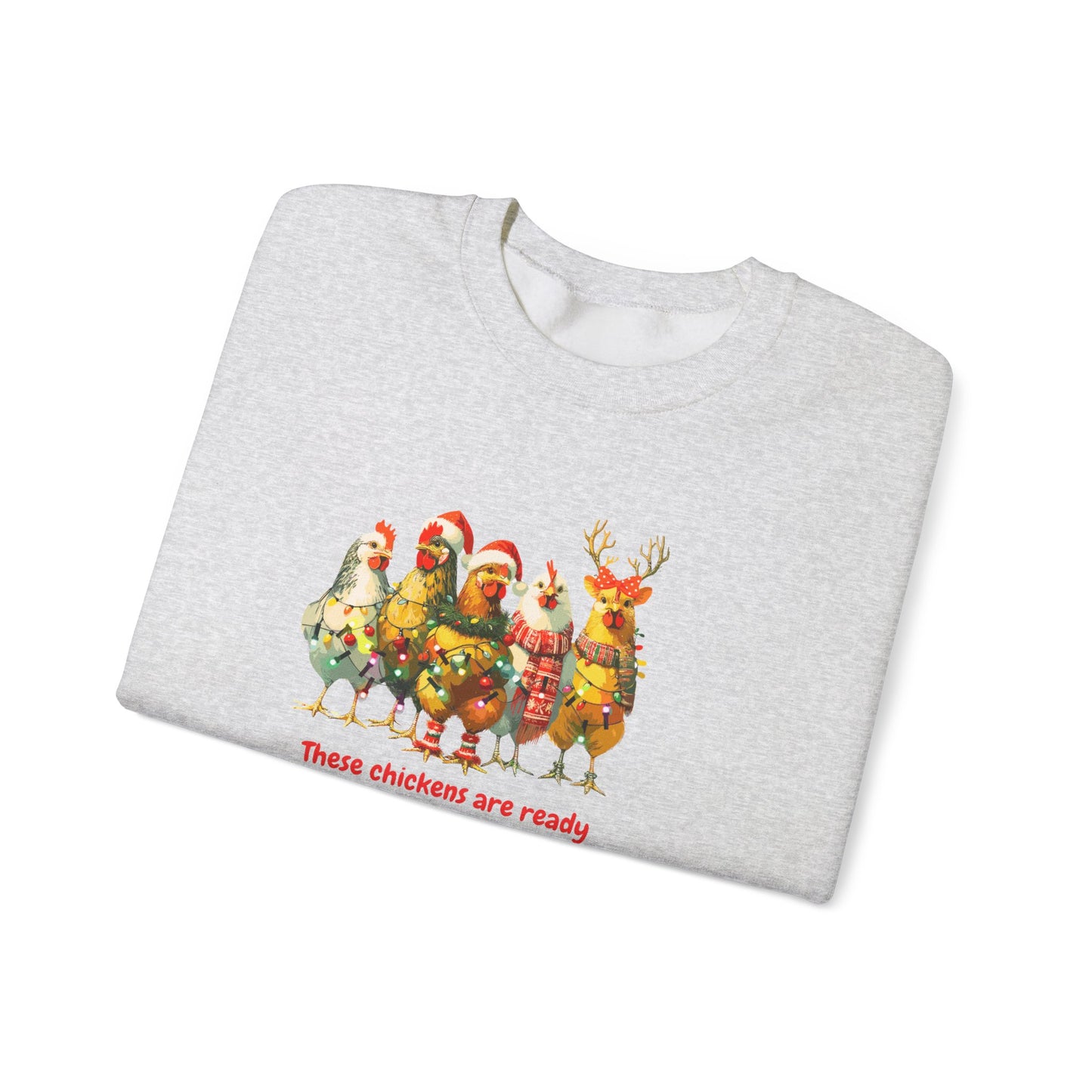 Christmas Chickens Heavy Blend™ Crewneck Sweatshirt