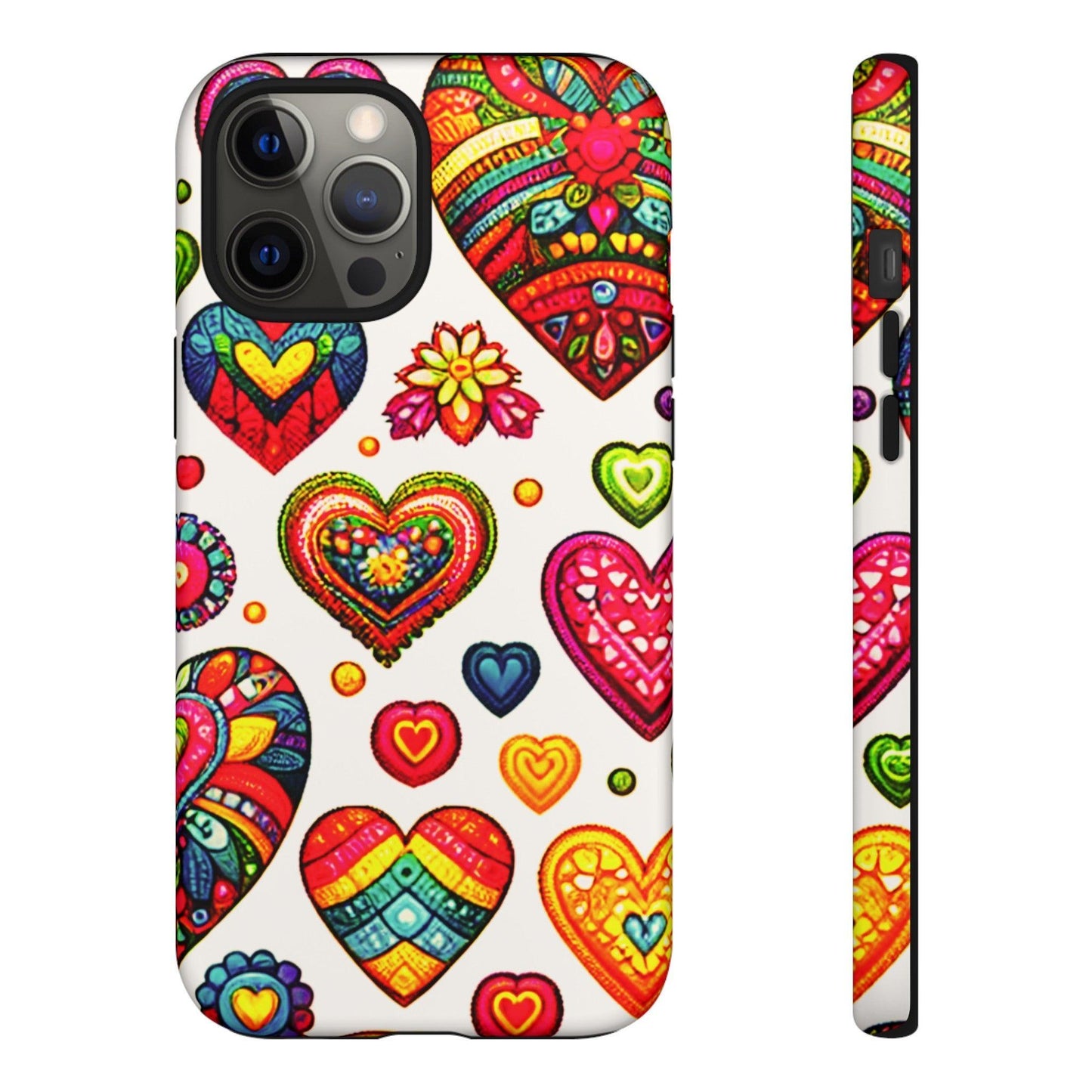 Tough Phone Case :" Eclectic Elegance Phone Case Collection" ( Hearts patterns)