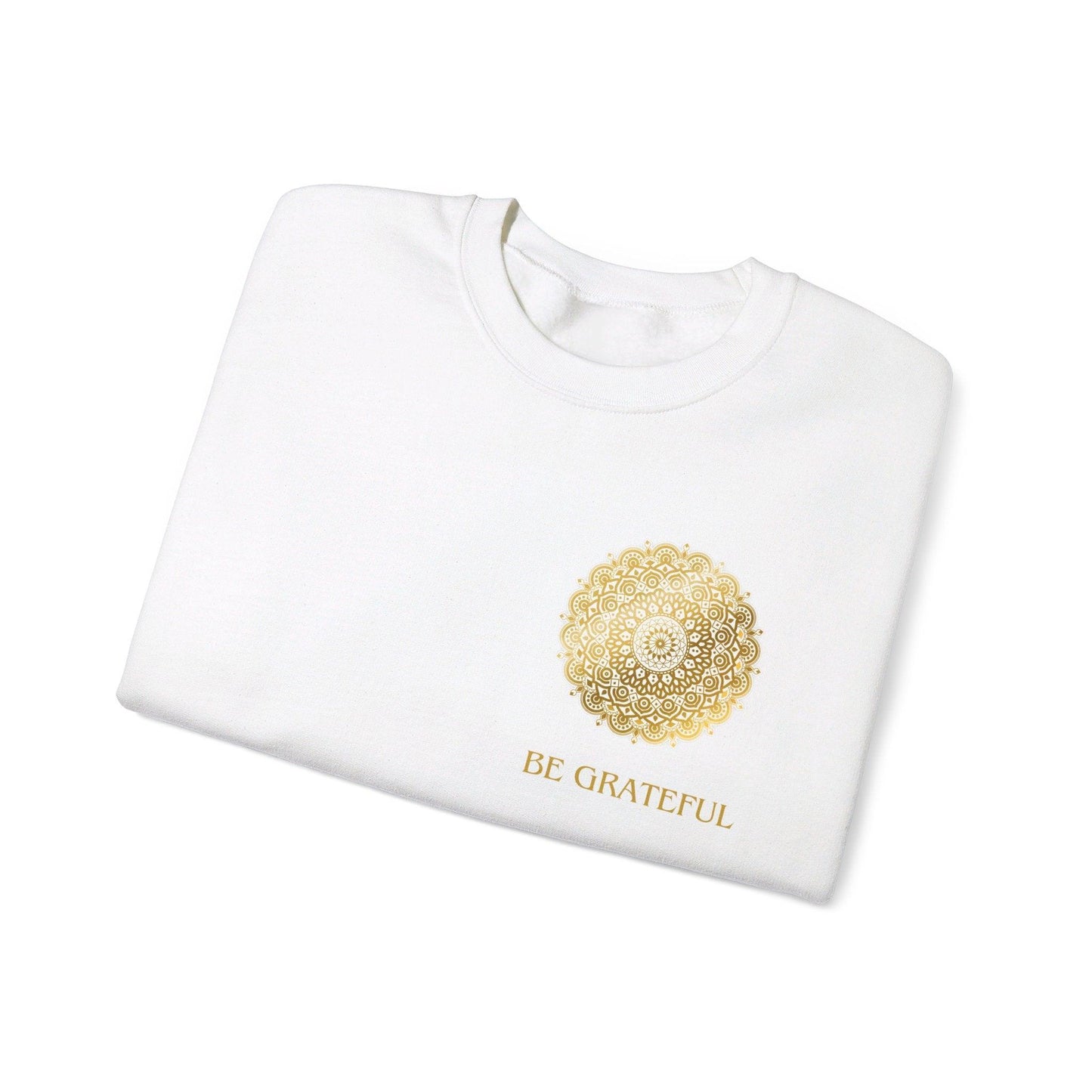 Enoy the present moment and Be Gfrateful Unisex Heavy Blend™ Crewneck Sweatshirt - Cosmic Creations by Karen