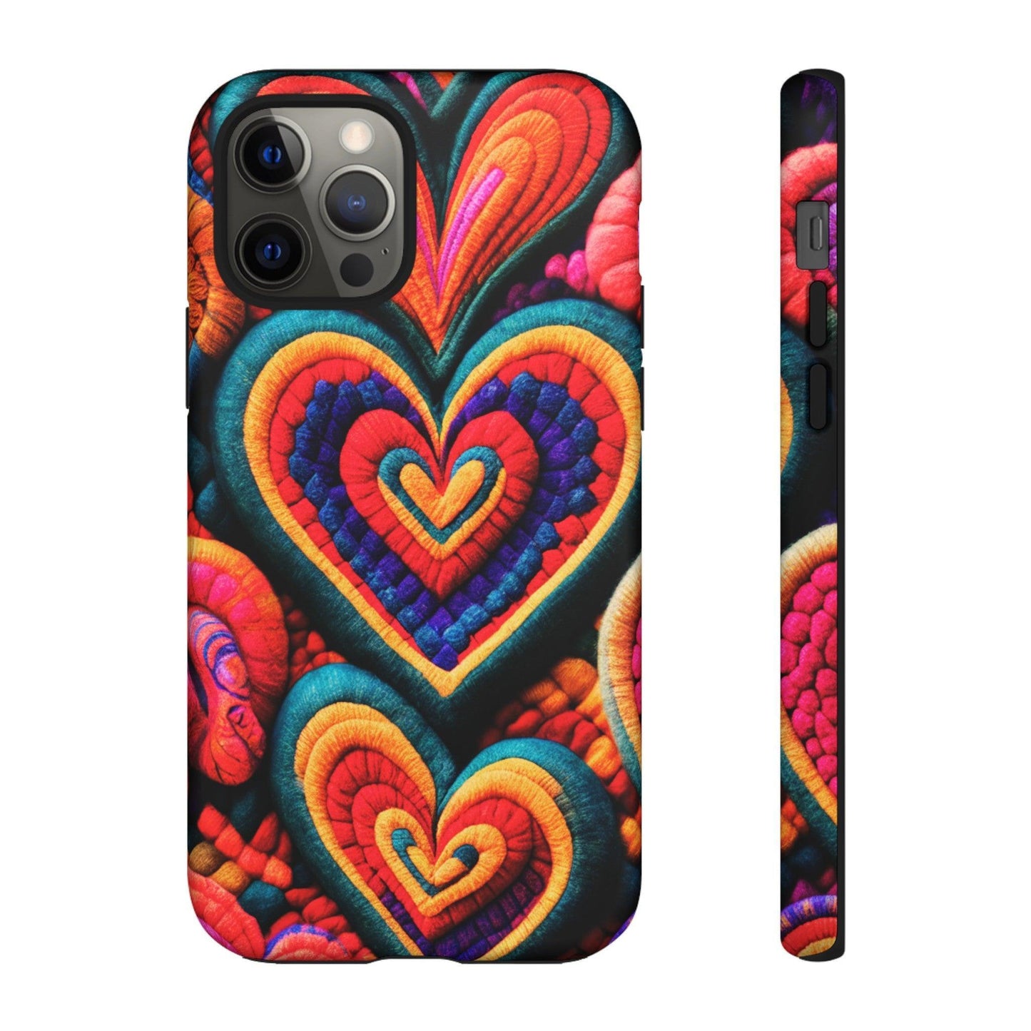 Tough Phone Case :" Eclectic Elegance Phone Case Collection" ( Hearts patterns)