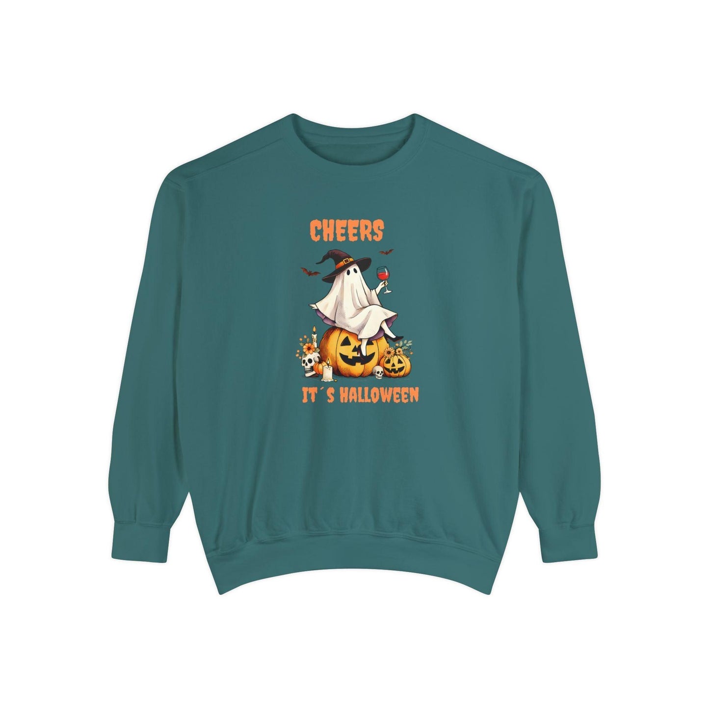 Cheers It’s Halloween Ghost Sweatshirt - Cosmic Creations by Karen