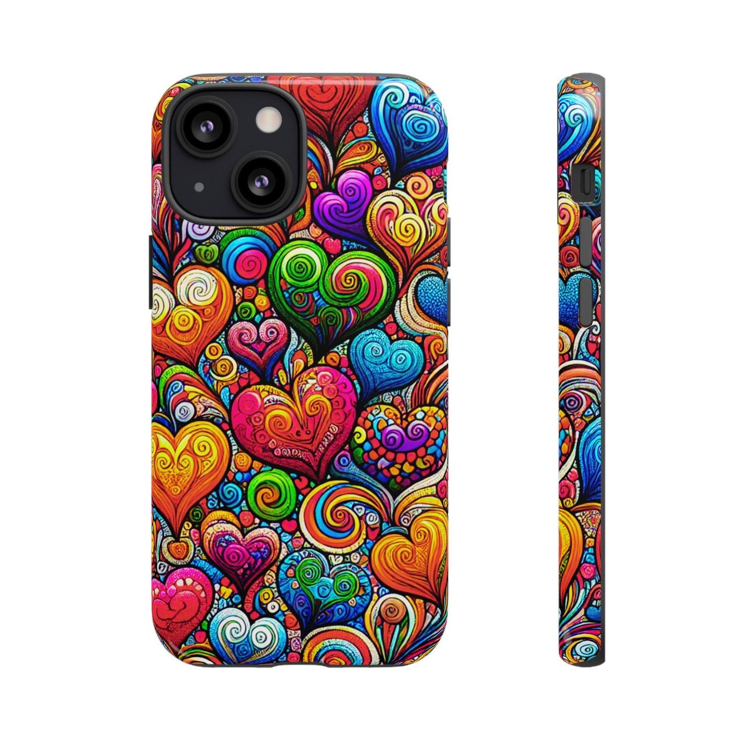 Tough Phone Case :" Eclectic Elegance Phone Case Collection" ( Hearts patterns)