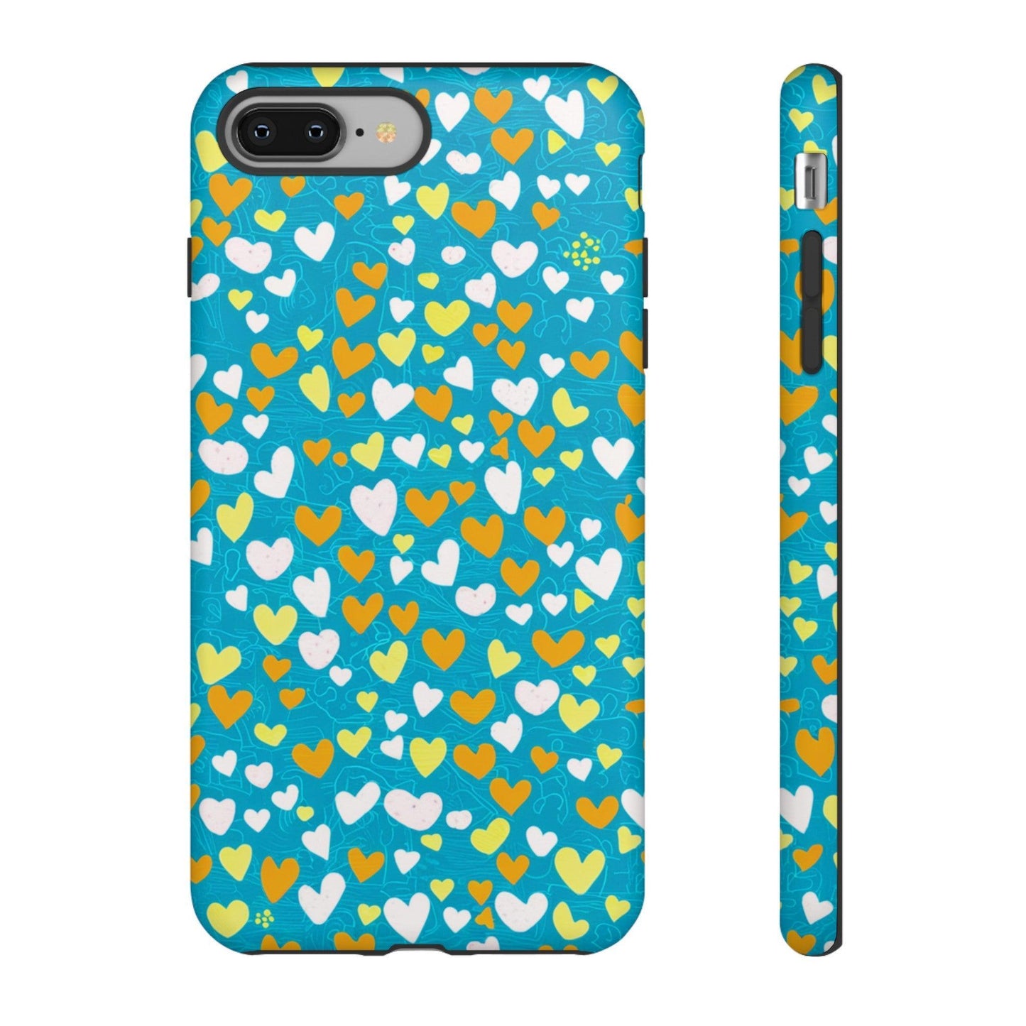 Tough Phone Case :" Eclectic Elegance Phone Case Collection" ( Hearts patterns)