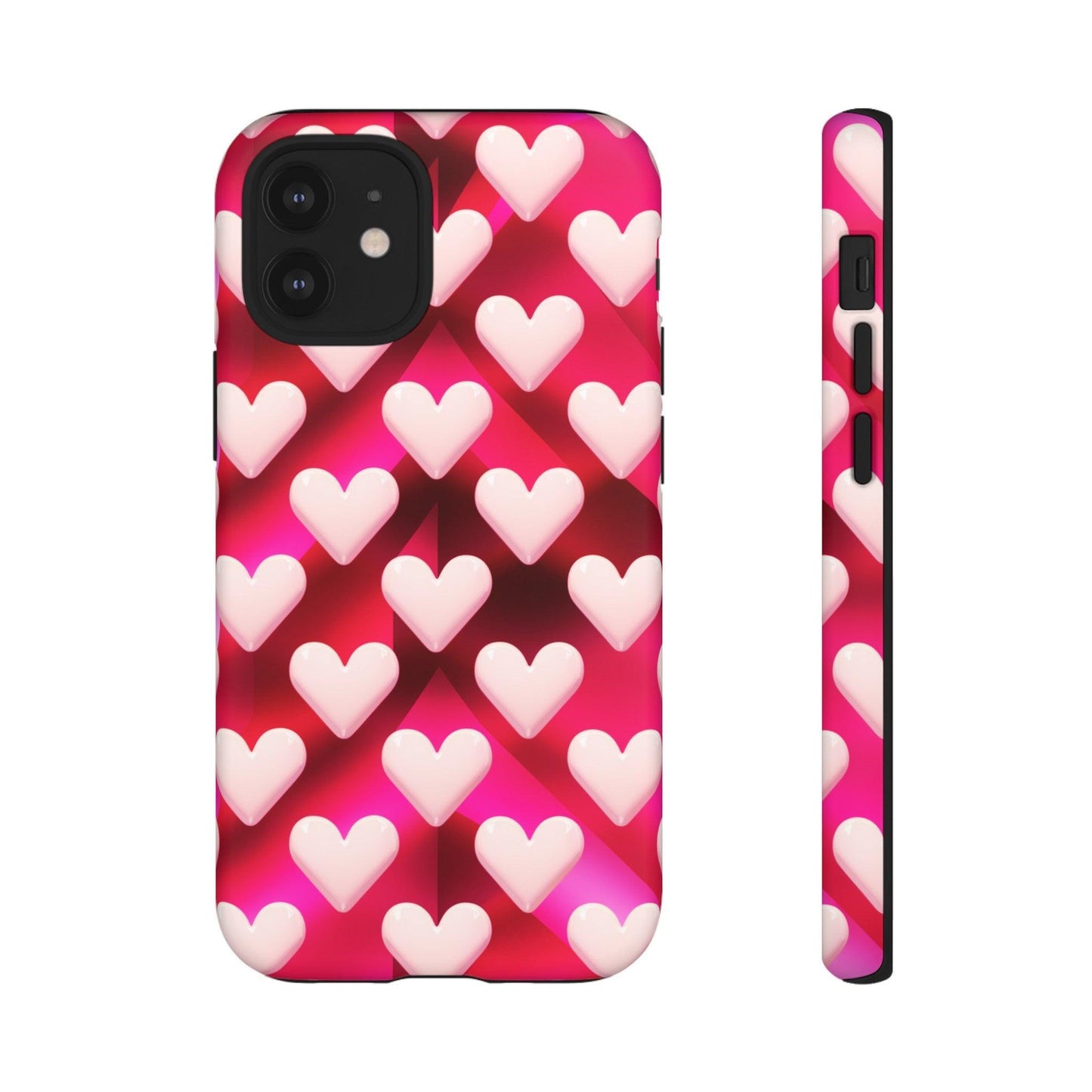 Tough Cellphone Case :" Eclectic Elegance Phone Case Collection" ( Hearts patterns)