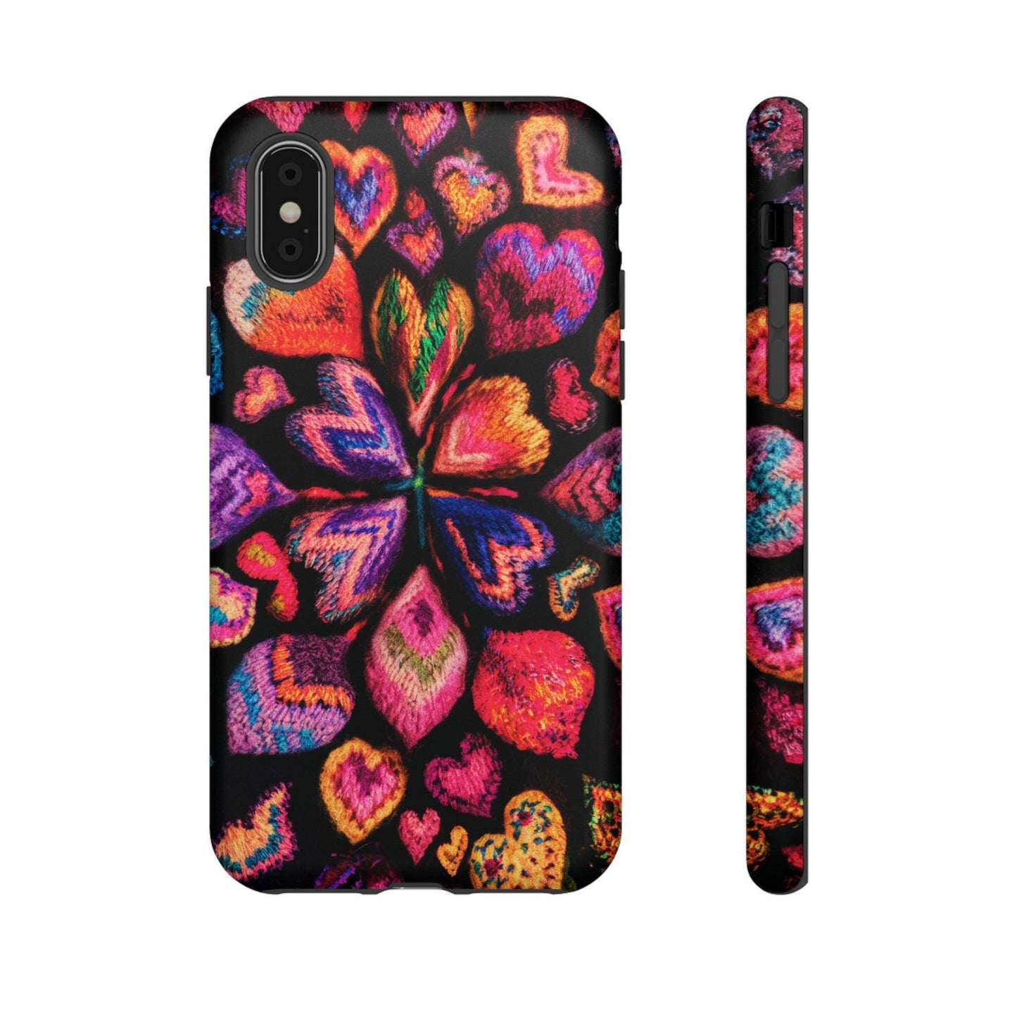 Tough Phone Case :" Eclectic Elegance Phone Case Collection" ( Hearts patterns)