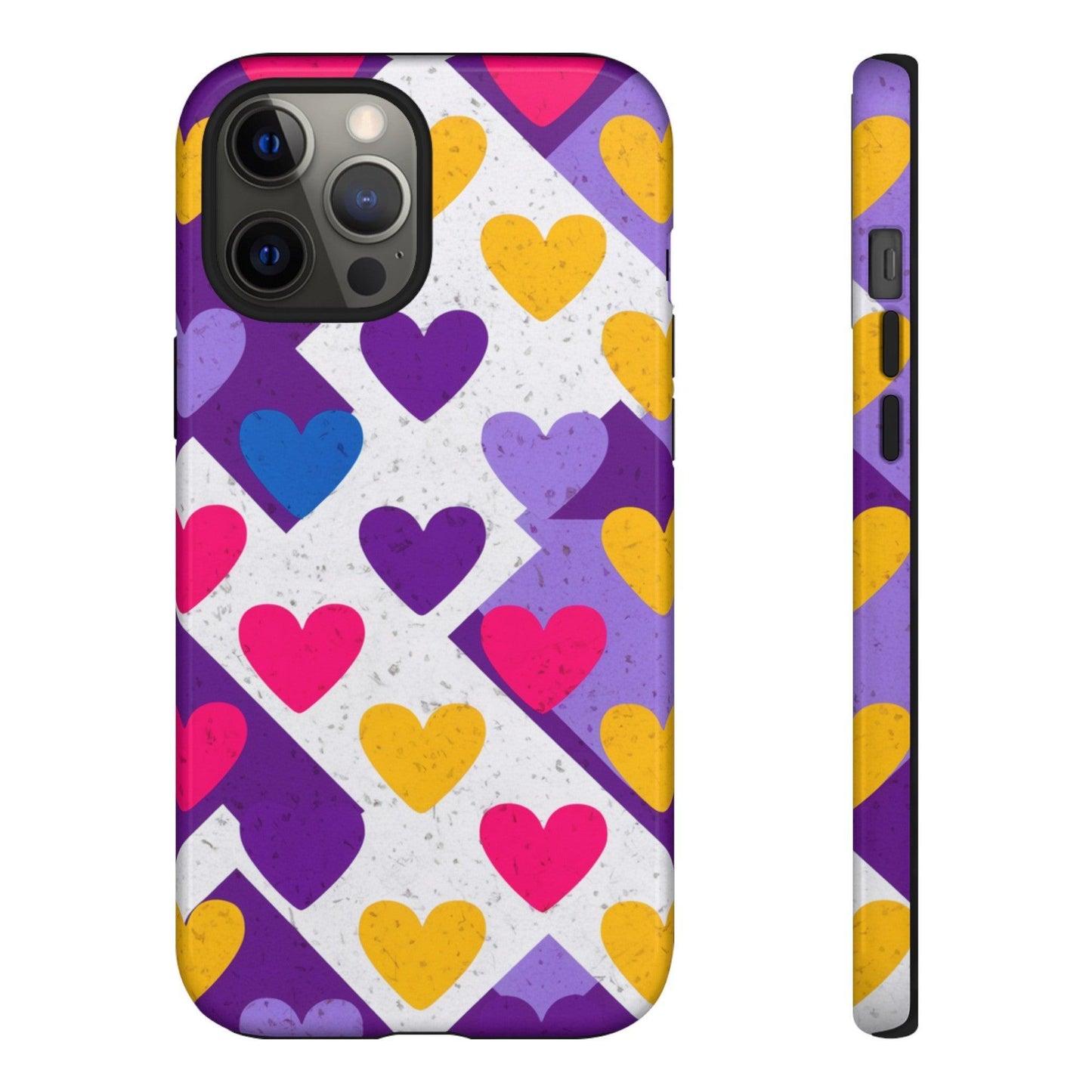 Tough Phone Case :" Eclectic Elegance Phone Case Collection" ( Hearts patterns)