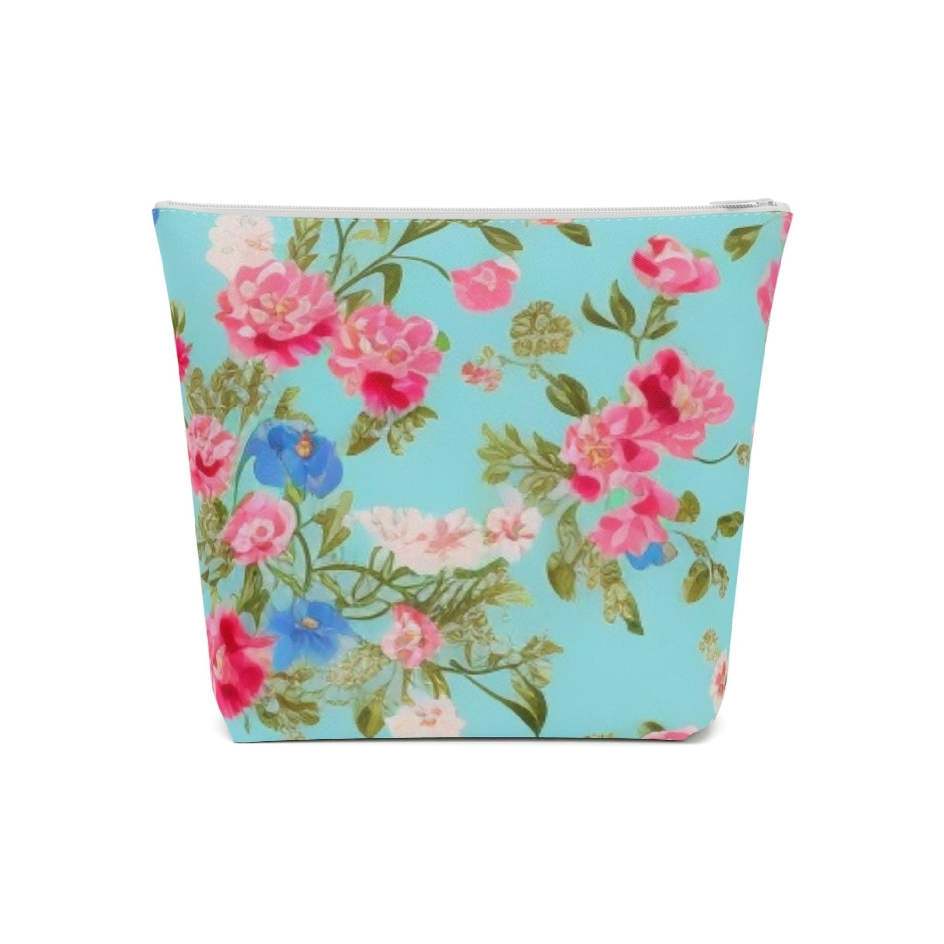 Colorful Floral Cotton Cosmetic Bag Vibrant and Stylish Makeup Bag, Perfect for Personal Use & Gifts - Cosmic Creations by Karen