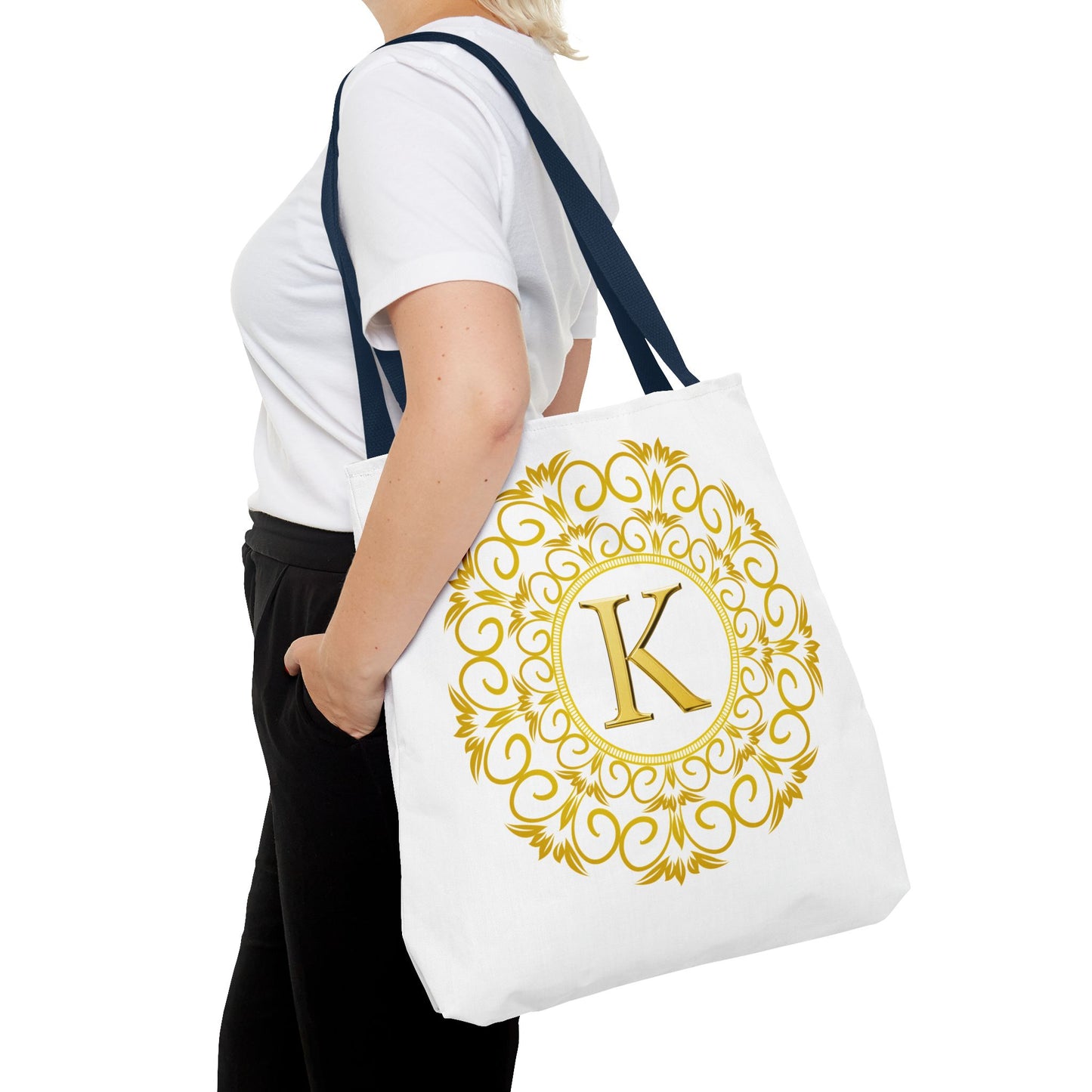 Tote Bag with Initials Monogram