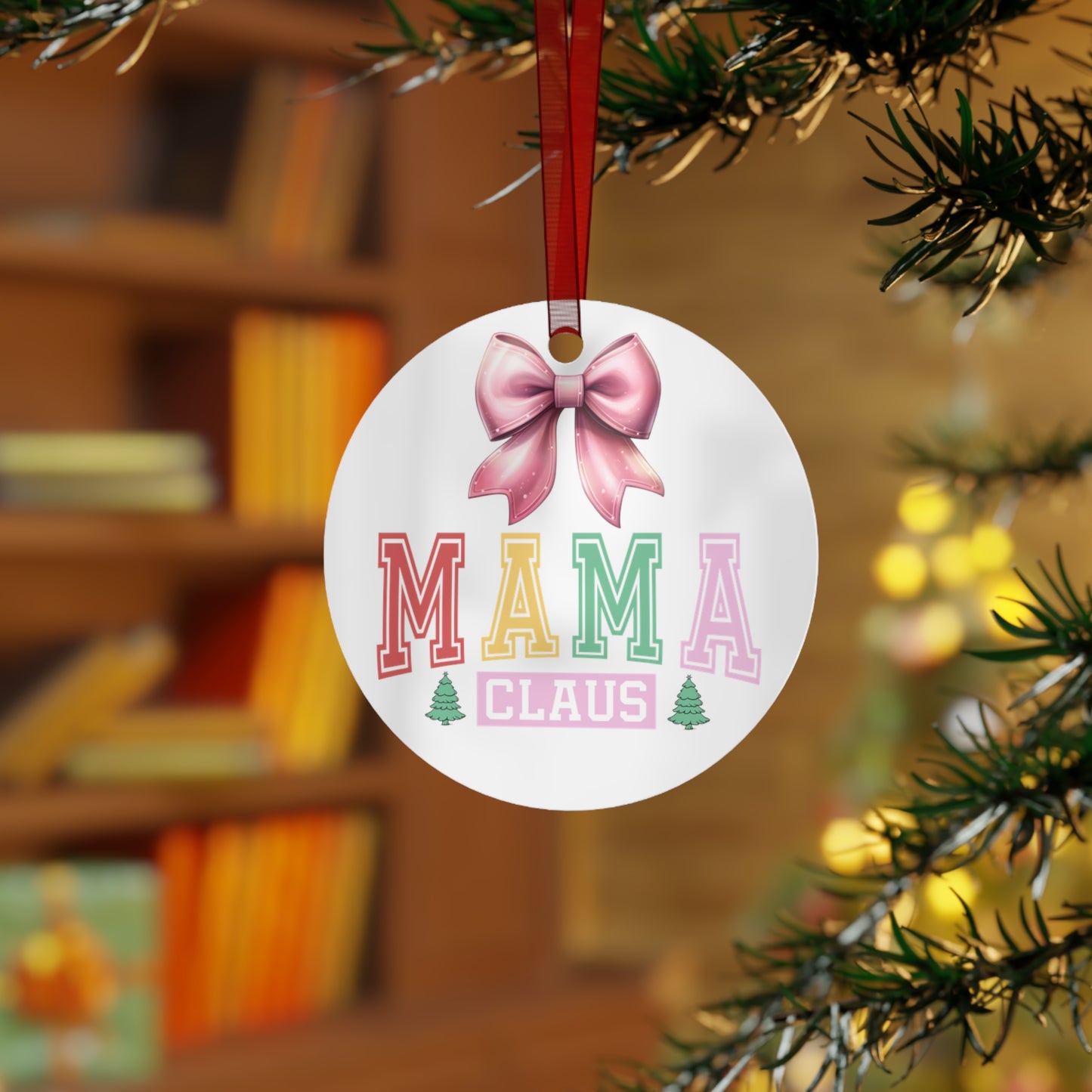 Christmas  Customizable Round Metal Ornament