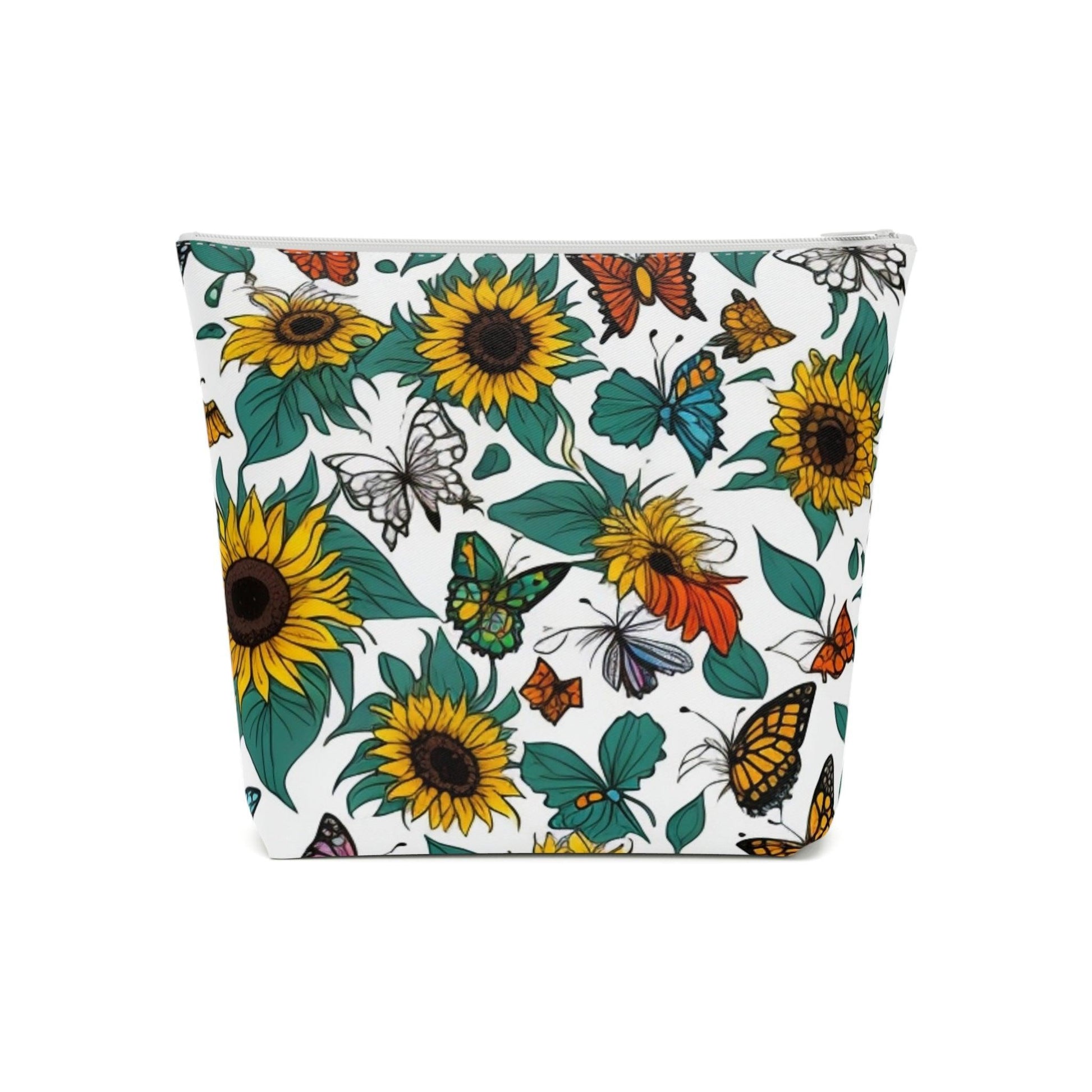 Colorful Floral Cotton Cosmetic Bag Vibrant and Stylish Makeup Bag, Perfect for Personal Use & Gifts - Cosmic Creations by Karen