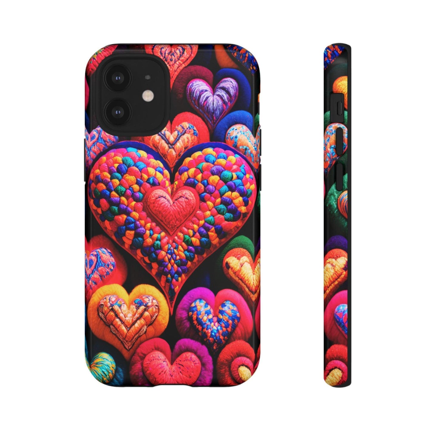 Tough Phone Case :" Eclectic Elegance Phone Case Collection" ( Hearts patterns)