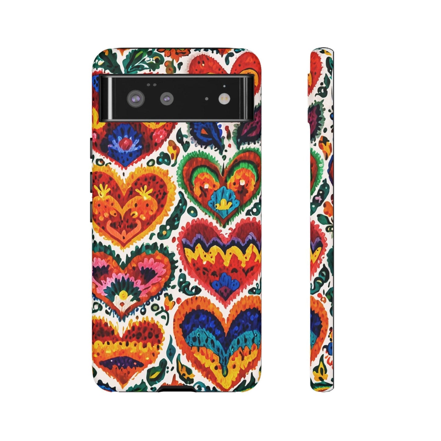 Tough Phone Case :" Eclectic Elegance Phone Case Collection" ( Hearts patterns)