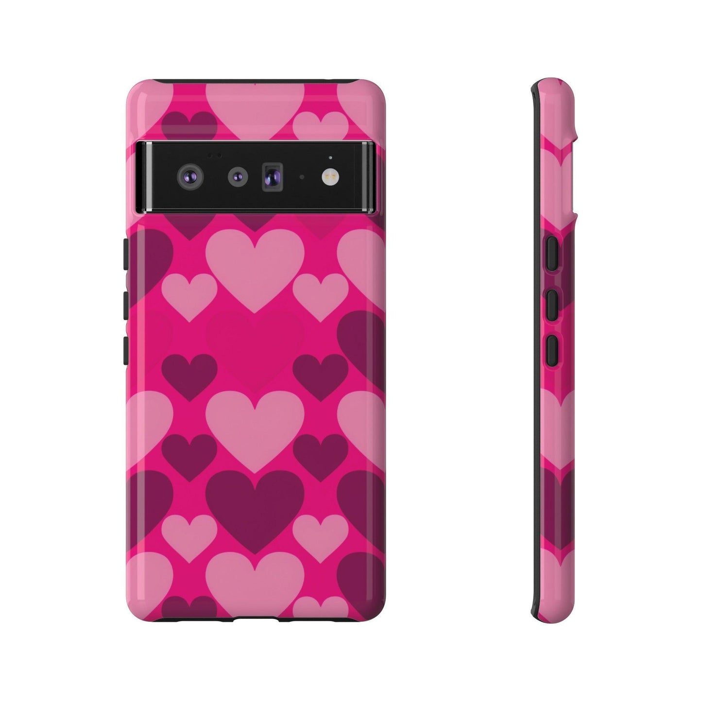 Tough Phone Case :" Eclectic Elegance Phone Case Collection" ( Hearts patterns)