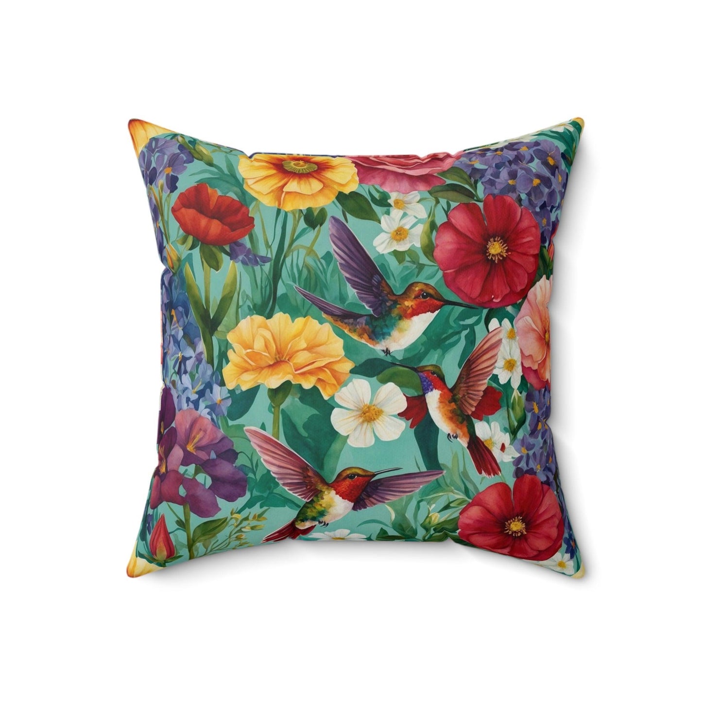 Floral and Hummingbird  Harmony Cushion