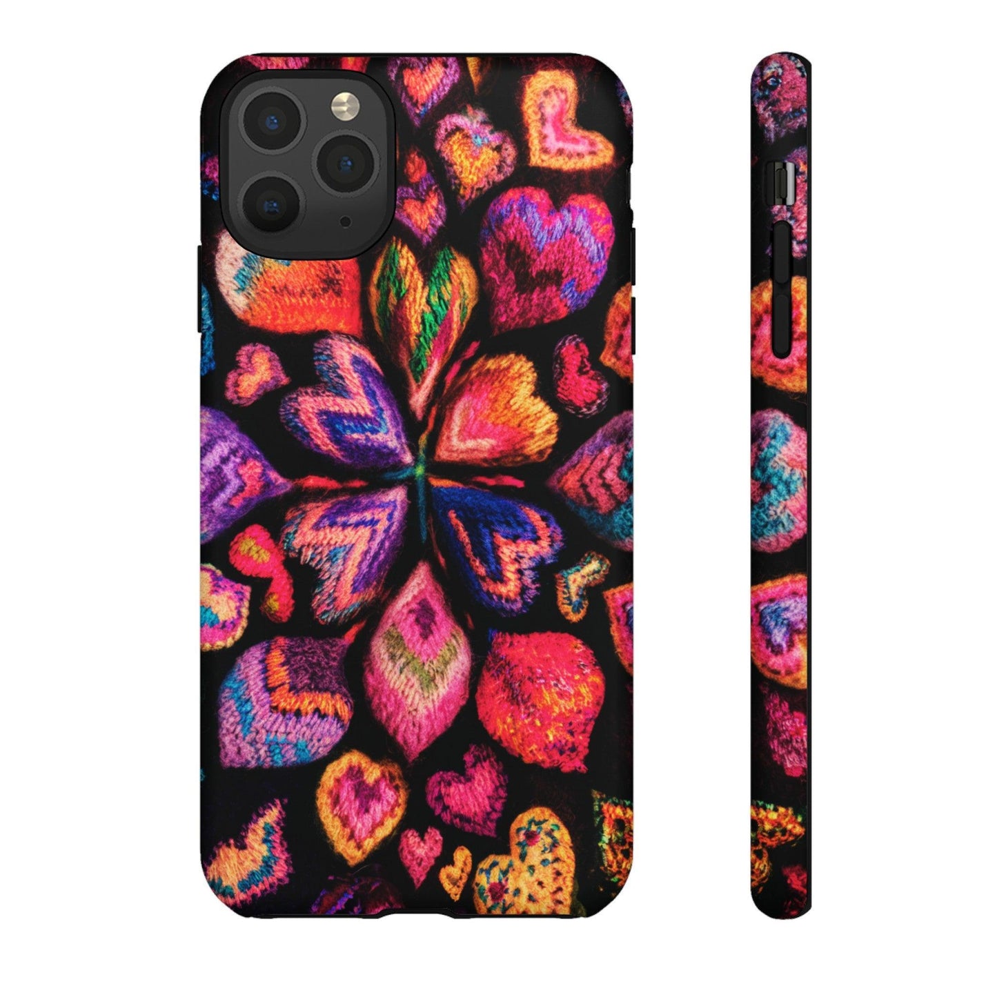 Tough Phone Case :" Eclectic Elegance Phone Case Collection" ( Hearts patterns)