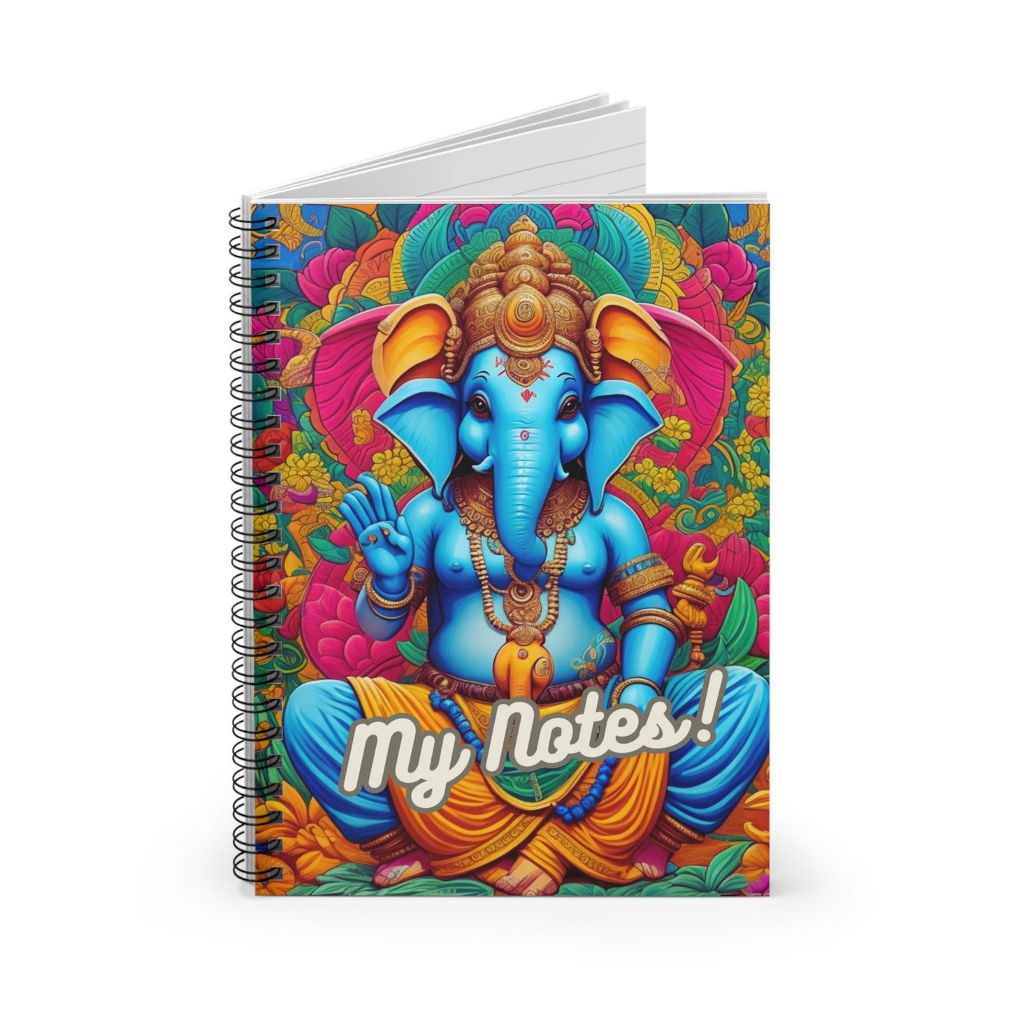 Ganesha's Wisdom - Spiral Notebook a perfect gift and an incredible companion in everiday life - Cosmic Creations by Karen