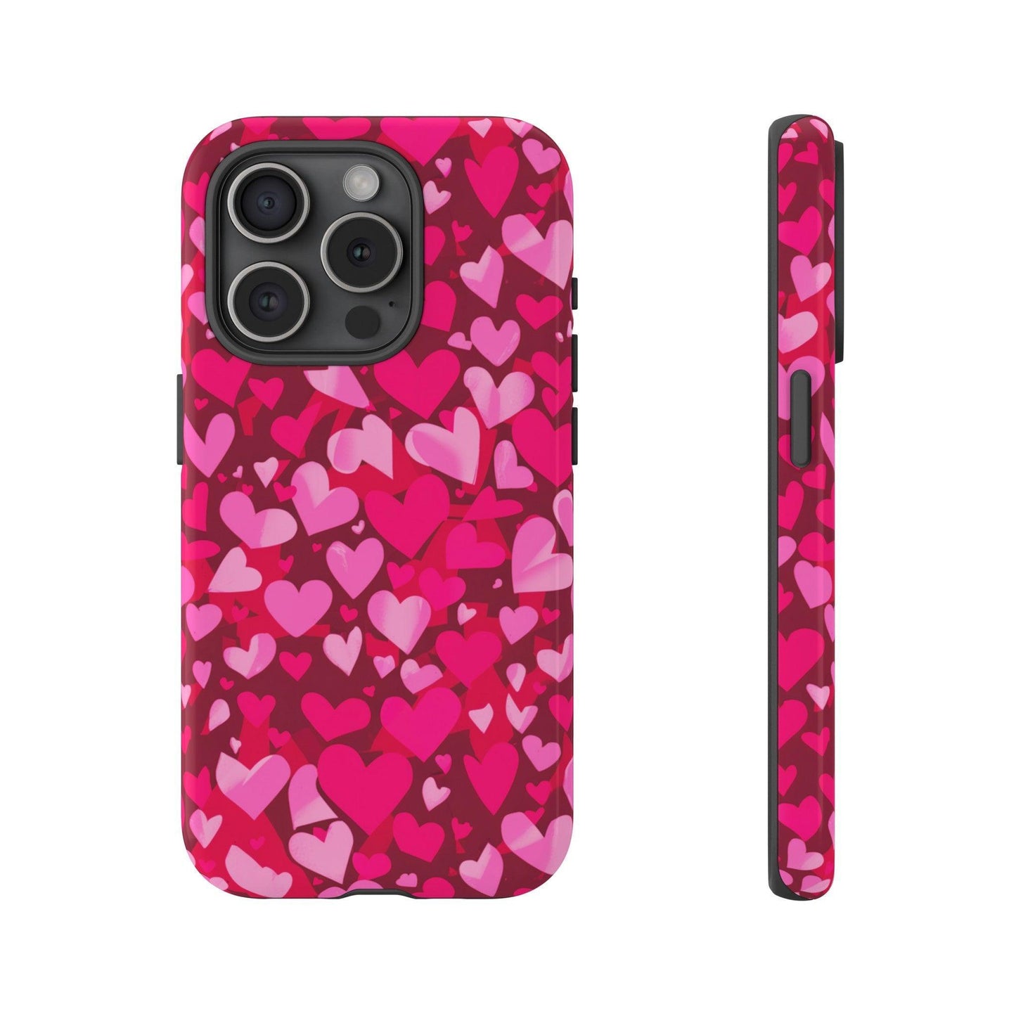 Tough Phone Case :" Eclectic Elegance Phone Case Collection" ( Hearts patterns)