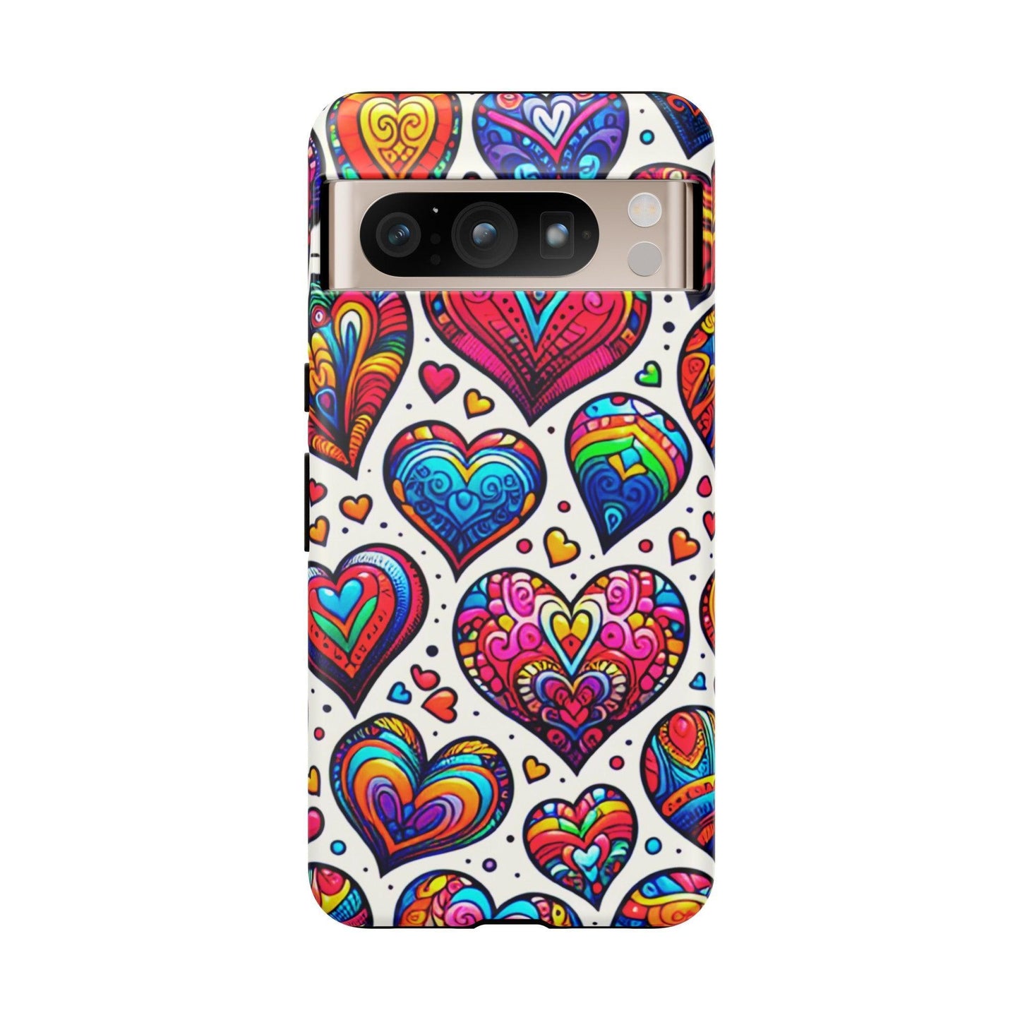 Tough Phone Case :" Eclectic Elegance Phone Case Collection" ( Hearts patterns)