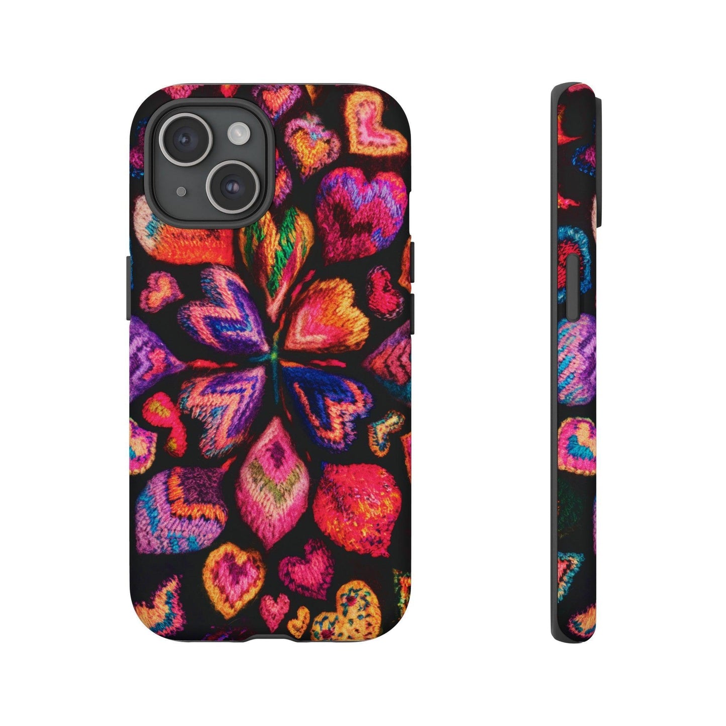 Tough Phone Case :" Eclectic Elegance Phone Case Collection" ( Hearts patterns)