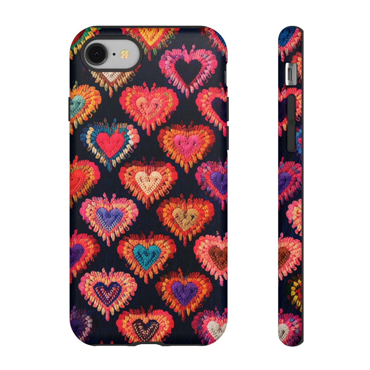 Tough Phone Case :" Eclectic Elegance Phone Case Collection" ( Hearts patterns)