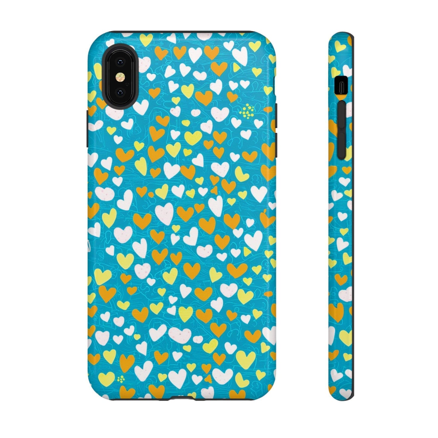 Tough Phone Case :" Eclectic Elegance Phone Case Collection" ( Hearts patterns)