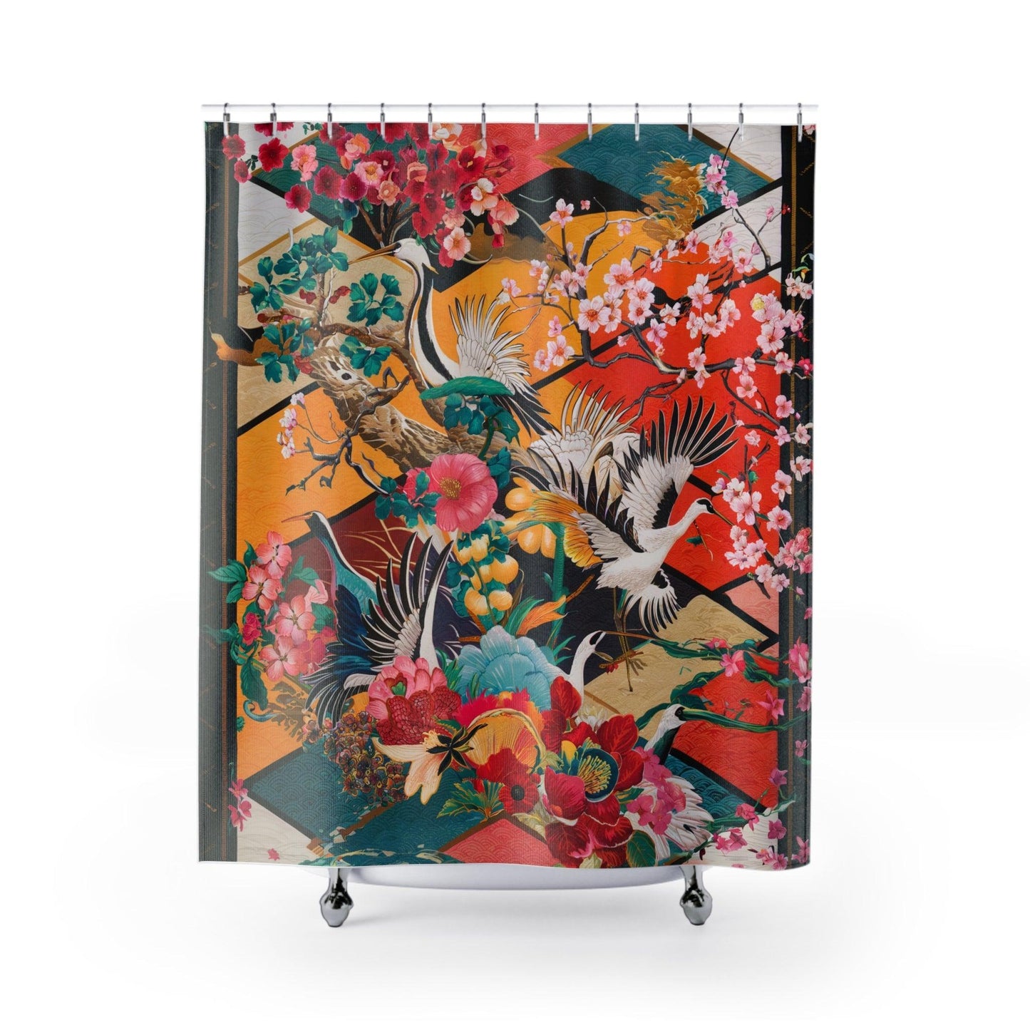 Elegant Shower Curtains Collection ( Japanese Patterns ) - Cosmic Creations by Karen