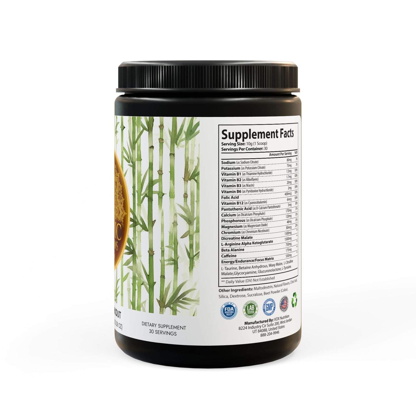 Suplemento pre-entrenamiento, sandía (300 g, 10,58 oz)