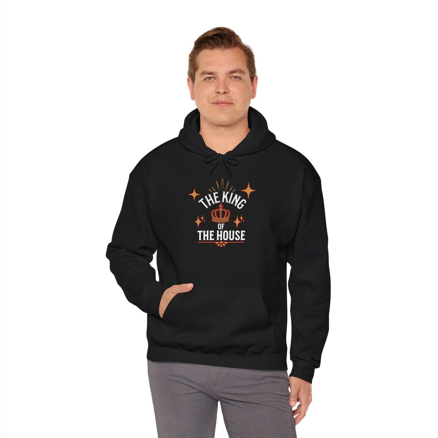 King's Heavy Blend Hooded Sweatshirt : "Dad, The King of the House Collection"