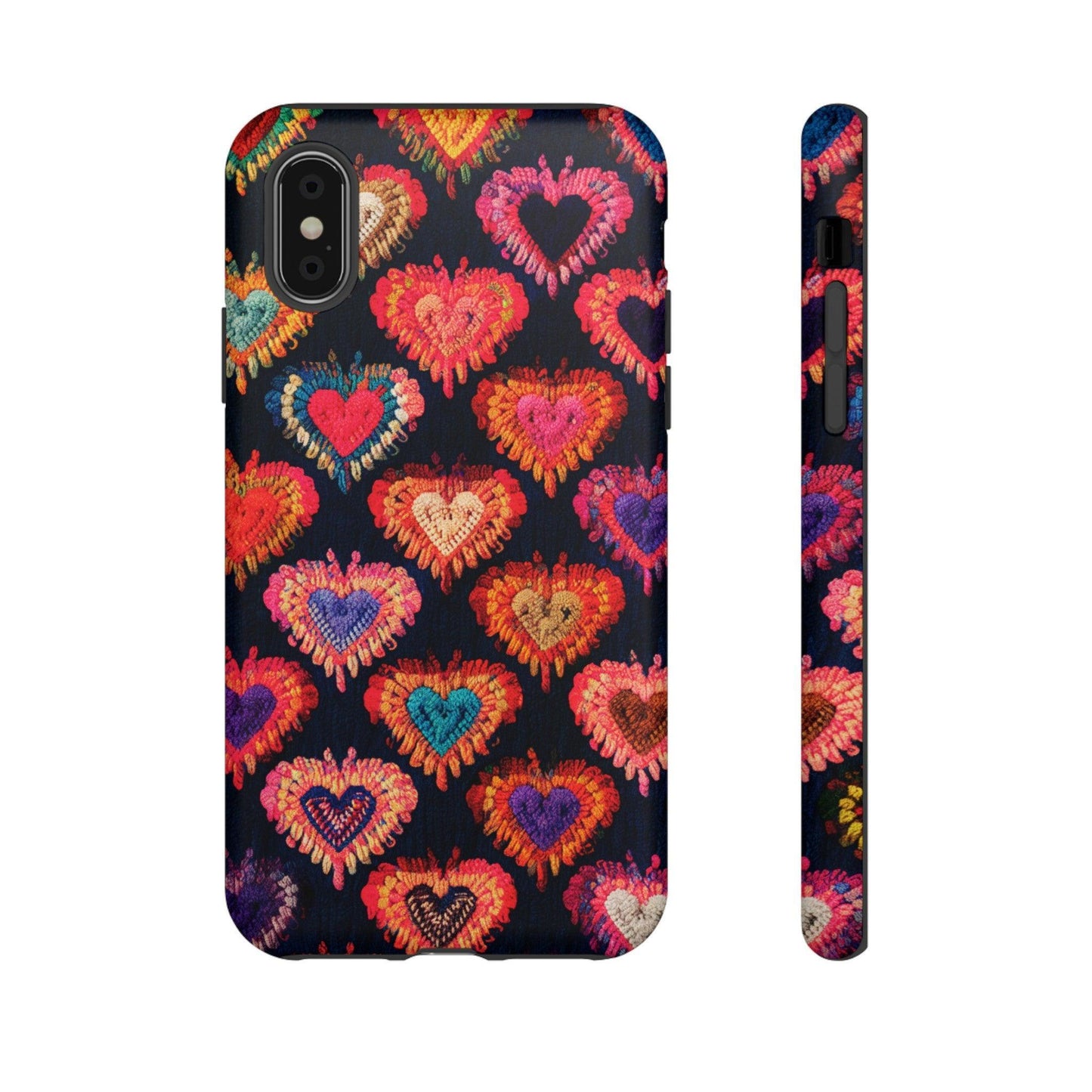 Tough Phone Case :" Eclectic Elegance Phone Case Collection" ( Hearts patterns)