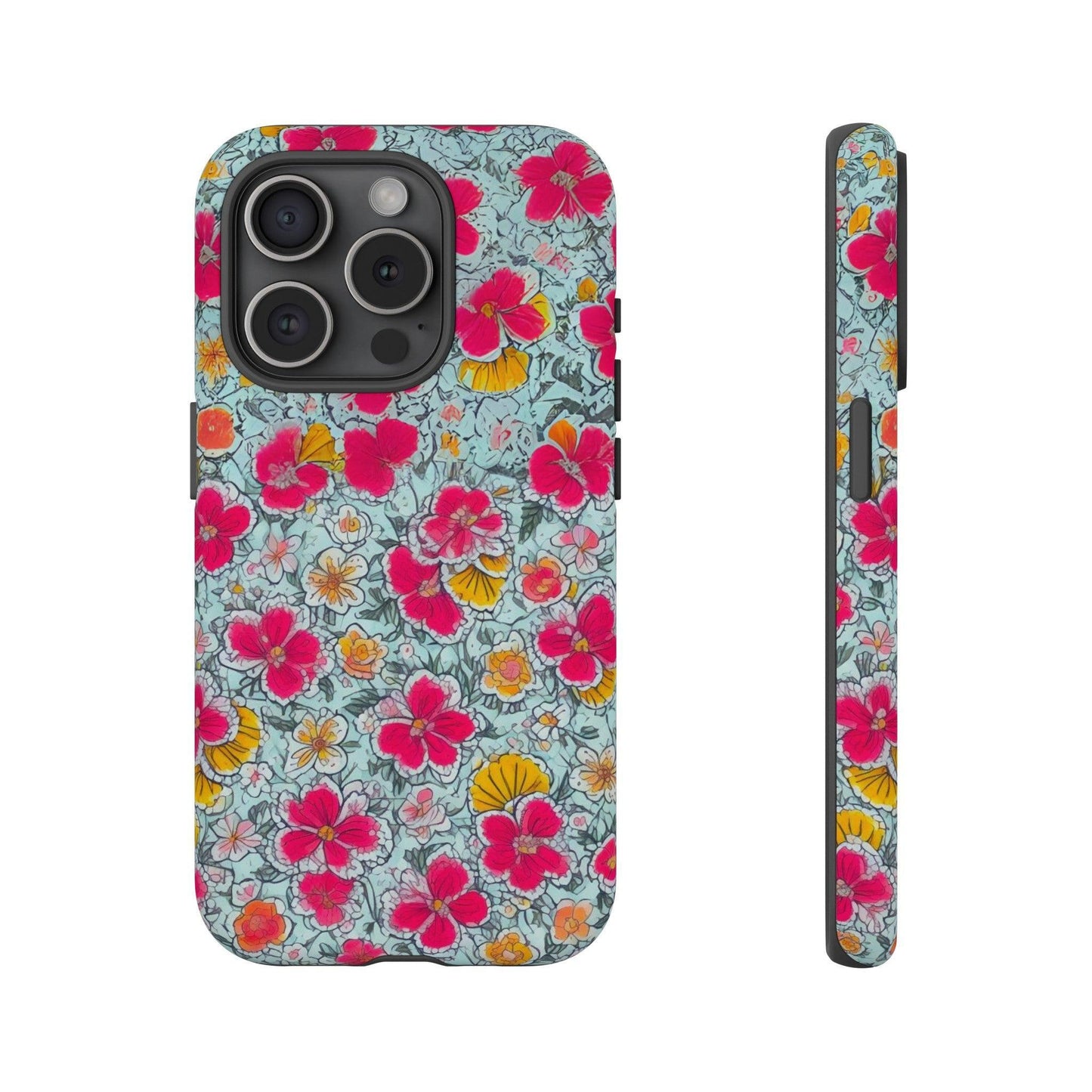 Tough Cellphone Case :" Eclectic Elegance Phone Case Collection" ( Floral patterns)