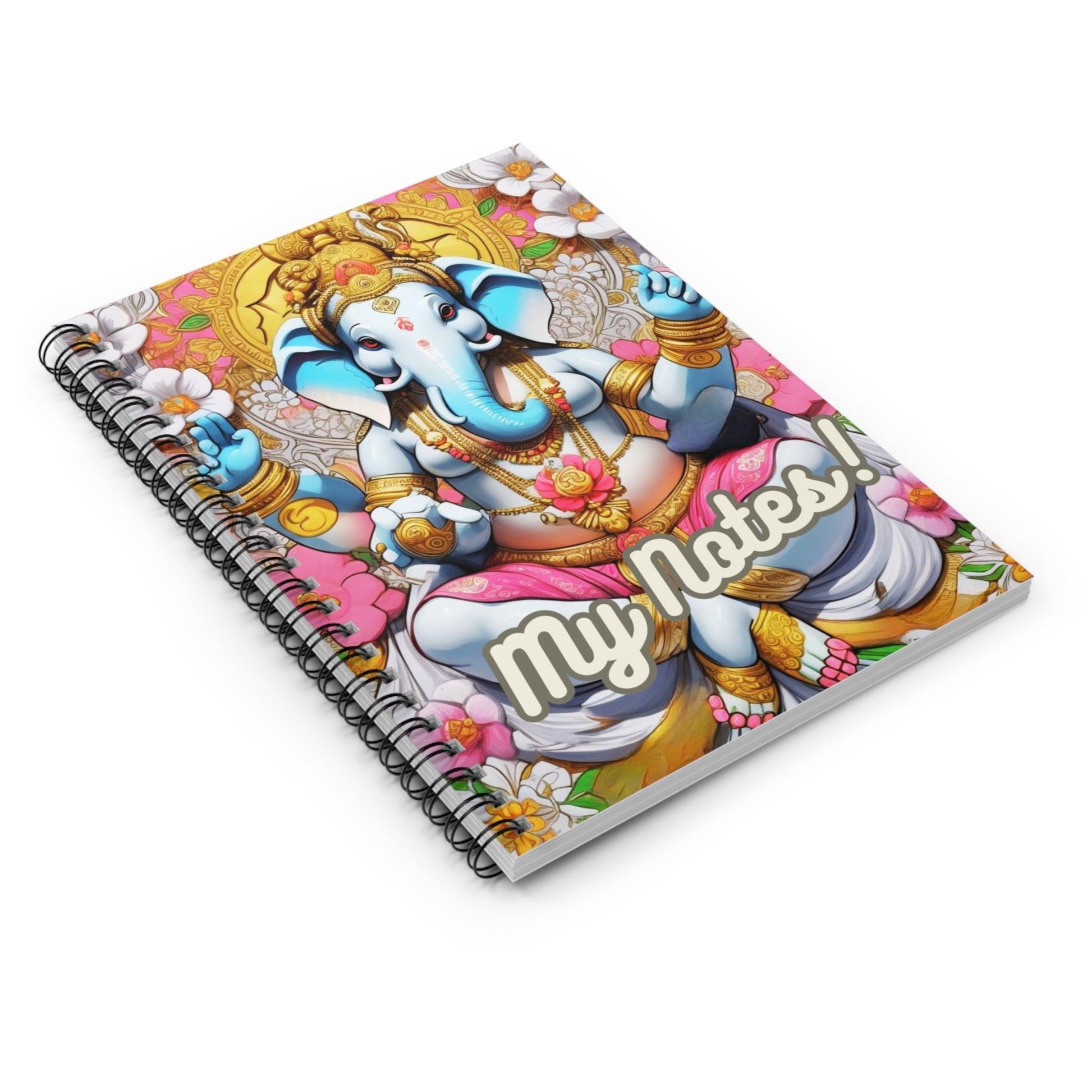 Ganesha's Wisdom - Spiral Notebook a perfect gift and an incredible companion in everiday life - Cosmic Creations by Karen