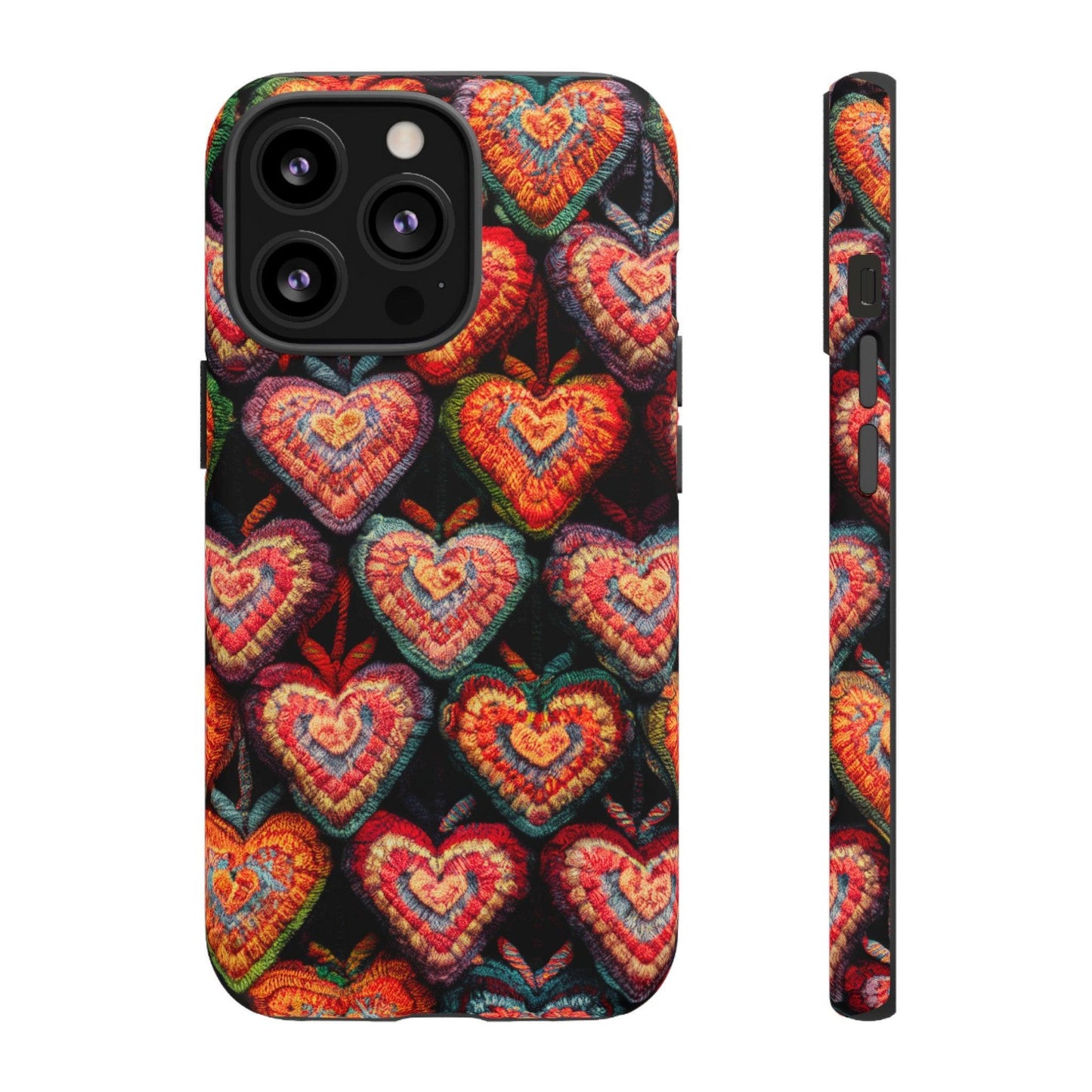 Tough Phone Case :" Eclectic Elegance Phone Case Collection" ( Hearts patterns)