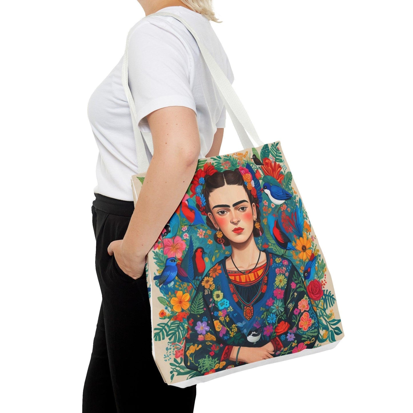 Frida Inspired Tote Bag, looking for a stylish way to carry your essentials or searching for the perfect gift, stunning and awesome Tote bag - Cosmic Creations by Karen