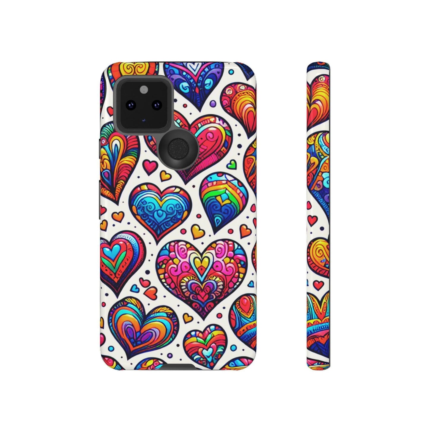 Tough Phone Case :" Eclectic Elegance Phone Case Collection" ( Hearts patterns)