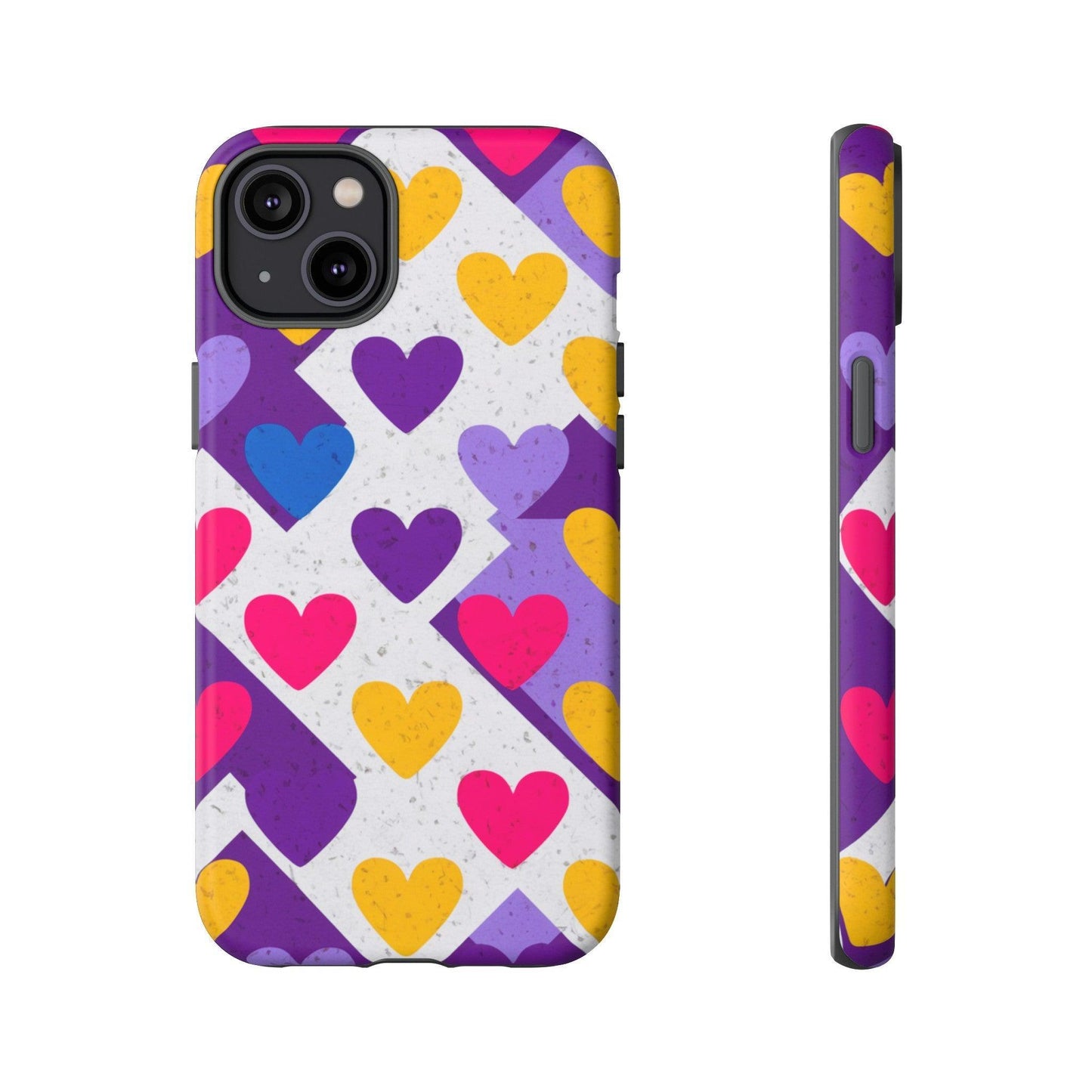 Tough Phone Case :" Eclectic Elegance Phone Case Collection" ( Hearts patterns)