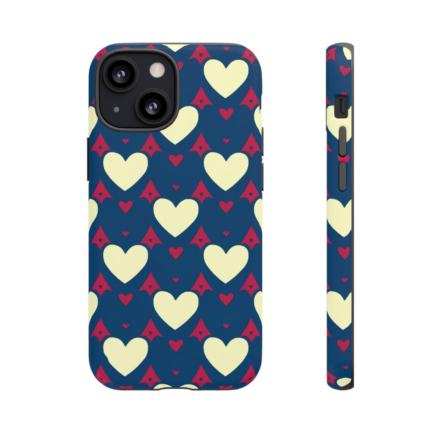 Tough Phone Case :" Eclectic Elegance Phone Case Collection" ( Hearts patterns)