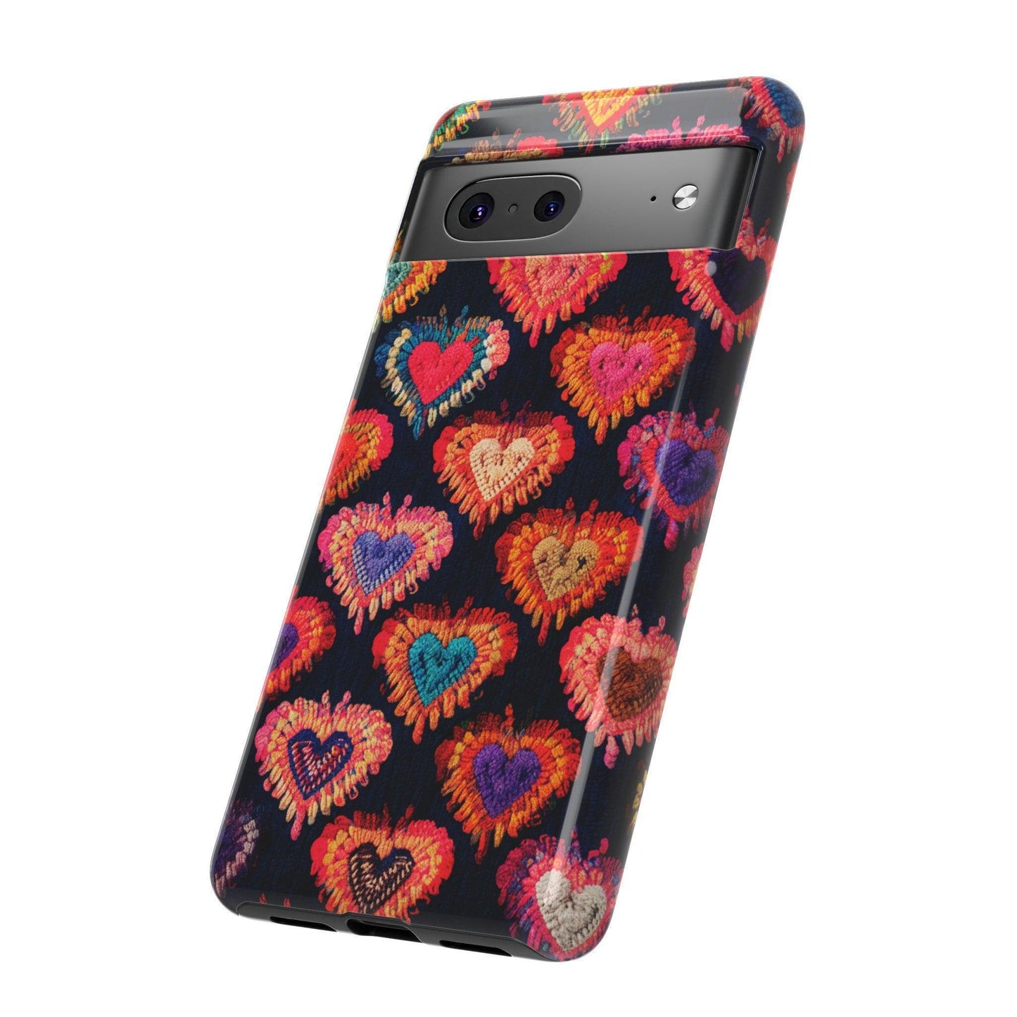 Tough Phone Case :" Eclectic Elegance Phone Case Collection" ( Hearts patterns)