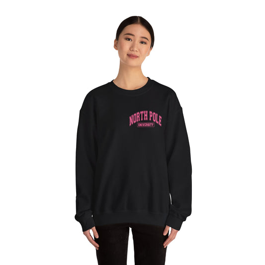 Christmas North Pole University Design  Unisex Crewneck Sweatshirt