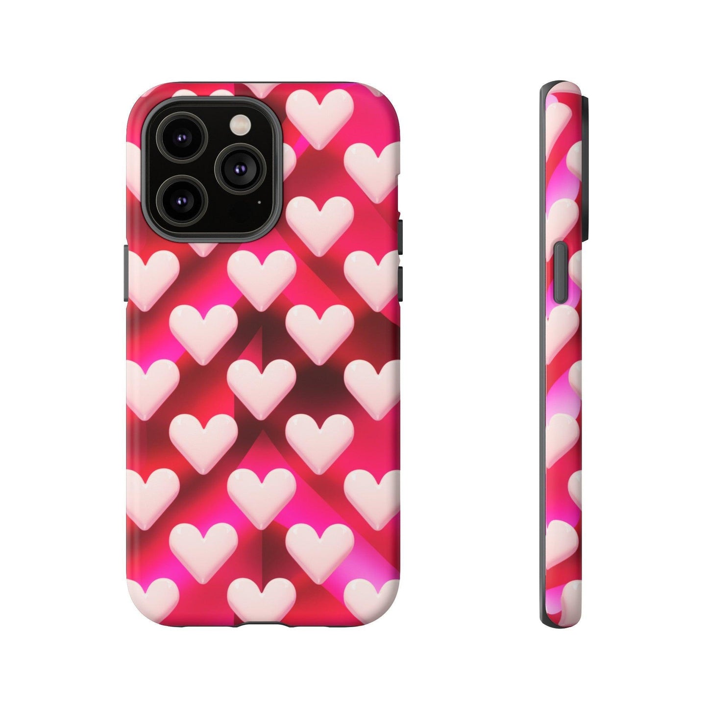 Tough Cellphone Case :" Eclectic Elegance Phone Case Collection" ( Hearts patterns)