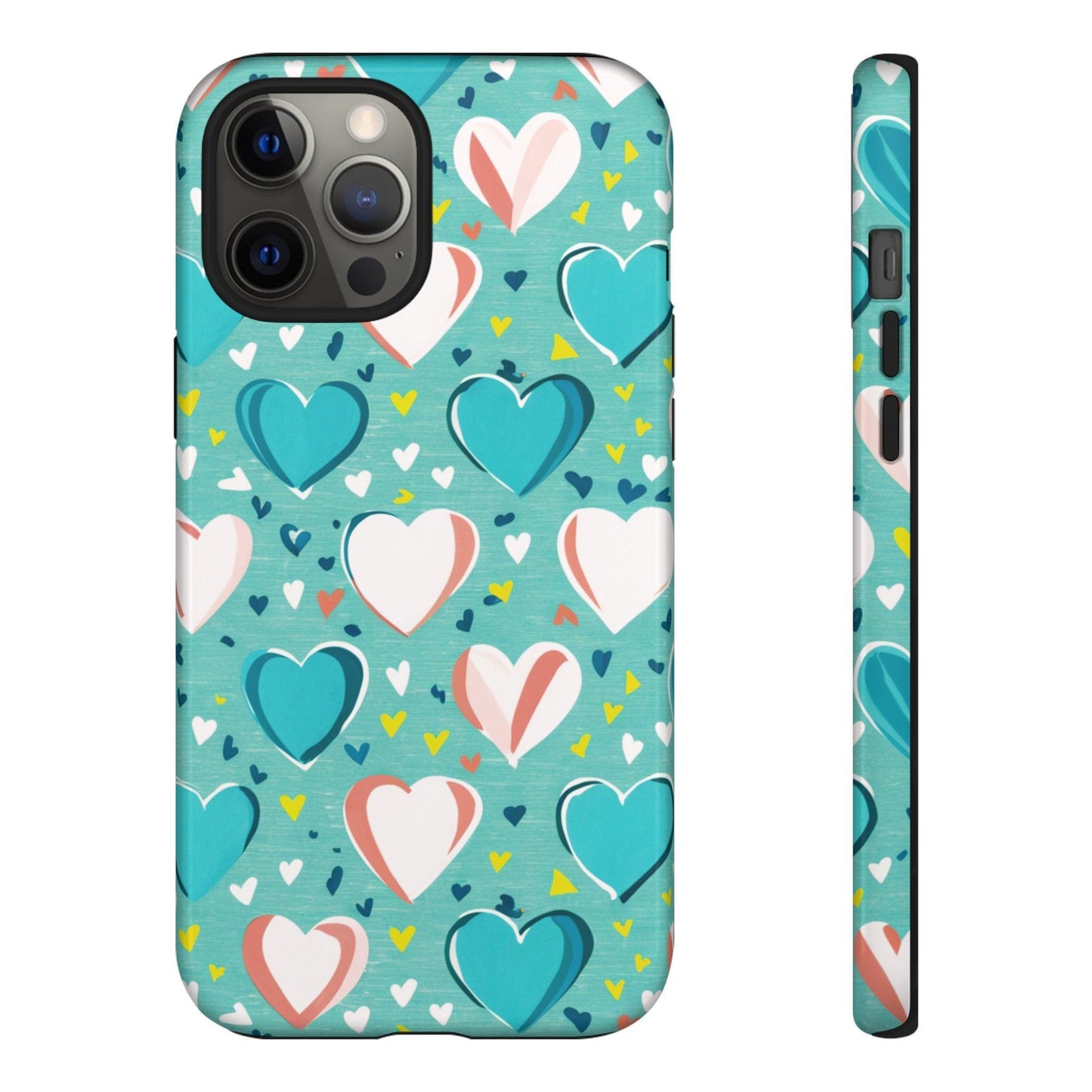 Tough Phone Case :" Eclectic Elegance Phone Case Collection" ( Hearts patterns)