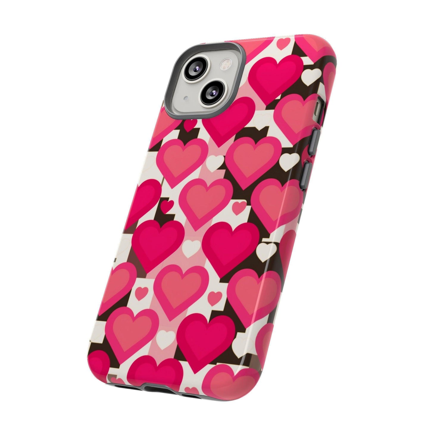 Tough Phone Case :" Eclectic Elegance Phone Case Collection" ( Hearts patterns)