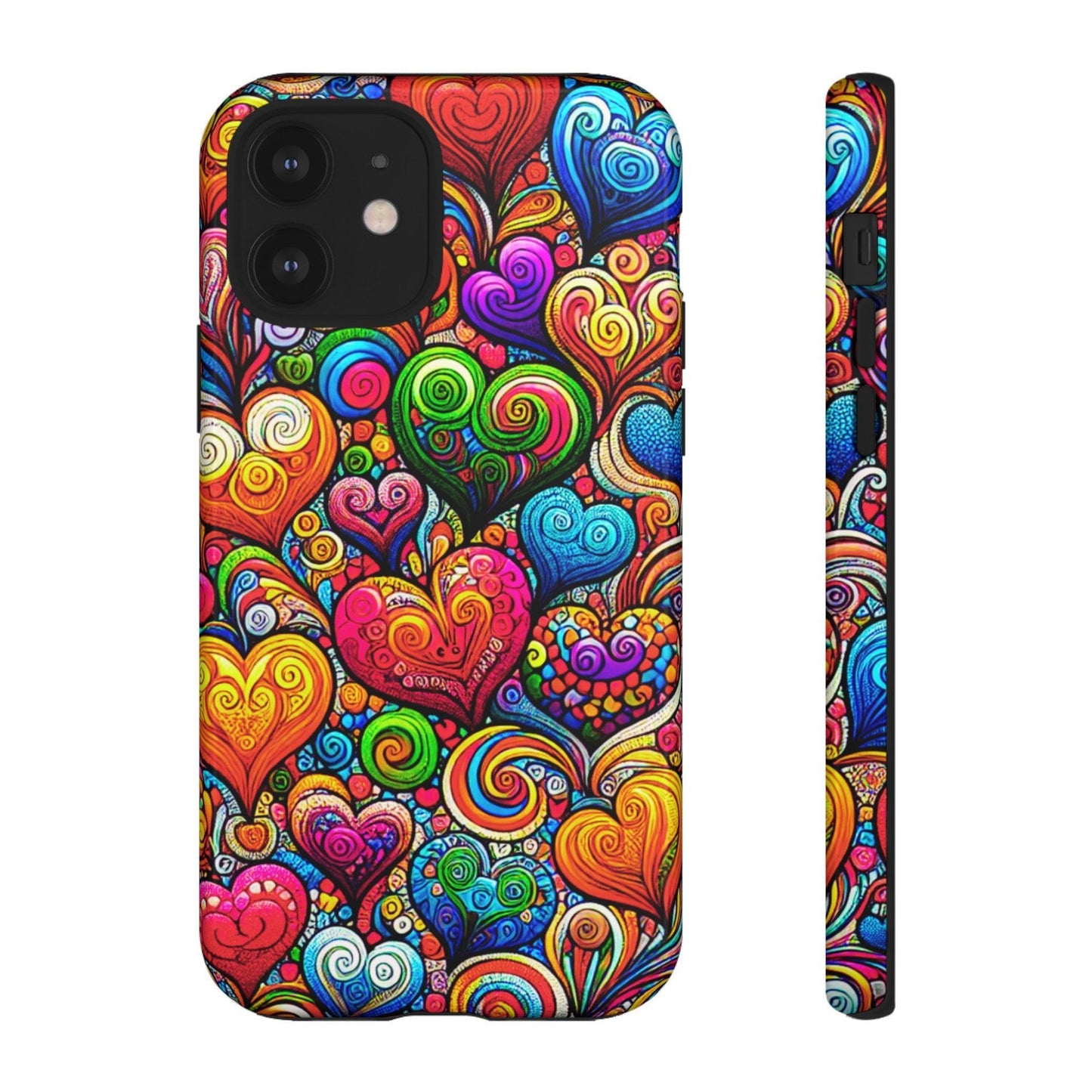 Tough Phone Case :" Eclectic Elegance Phone Case Collection" ( Hearts patterns)