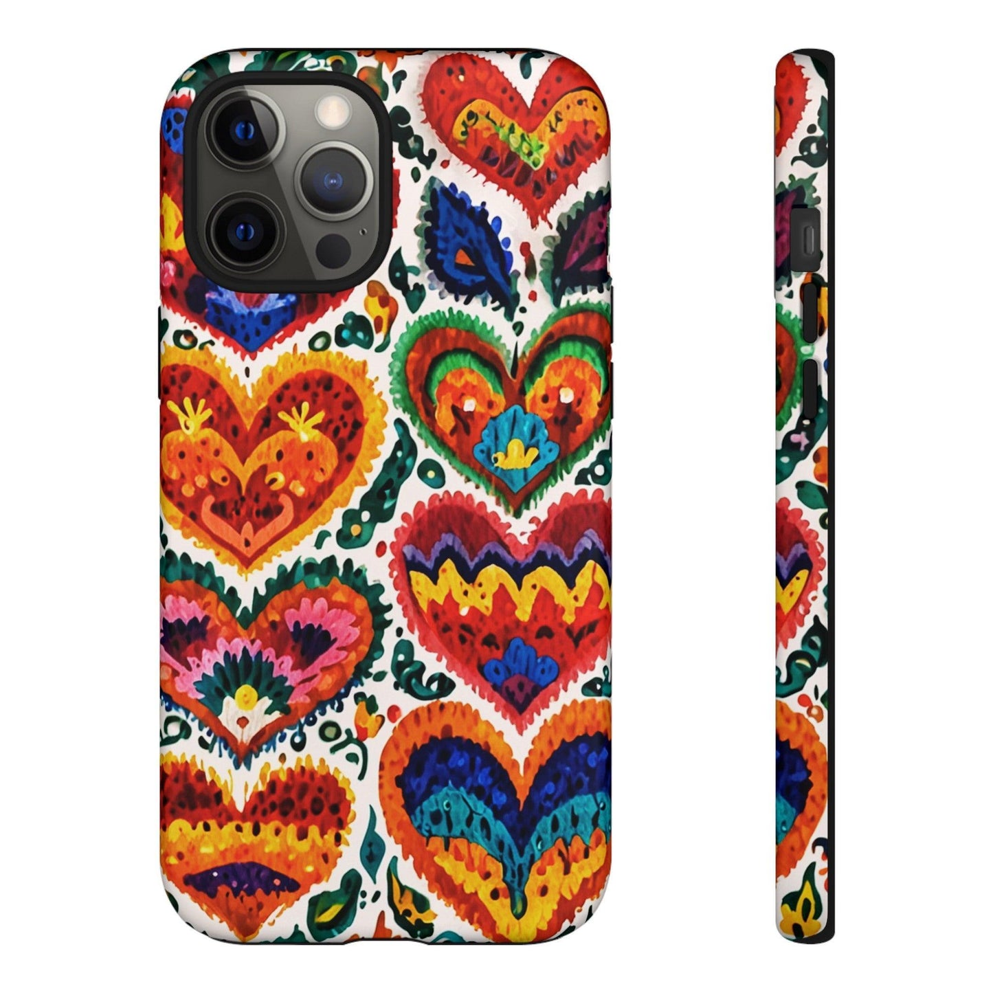 Tough Phone Case :" Eclectic Elegance Phone Case Collection" ( Hearts patterns)