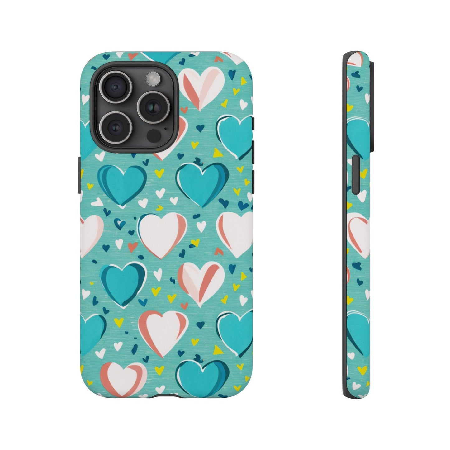 Tough Phone Case :" Eclectic Elegance Phone Case Collection" ( Hearts patterns)