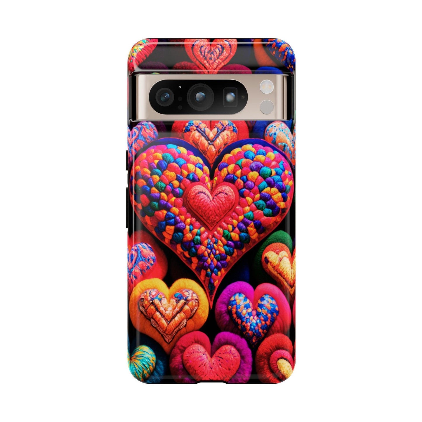 Tough Phone Case :" Eclectic Elegance Phone Case Collection" ( Hearts patterns)