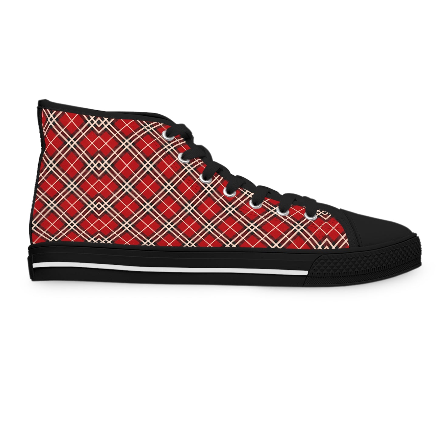 Awesome Plaid Design High Top Sneakers