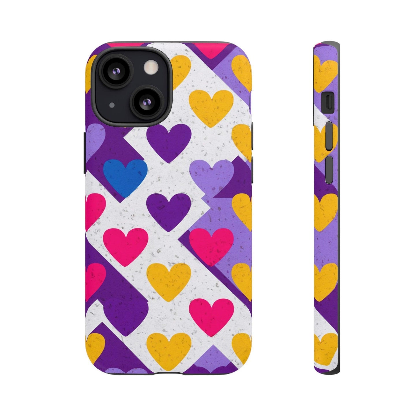 Tough Phone Case :" Eclectic Elegance Phone Case Collection" ( Hearts patterns)