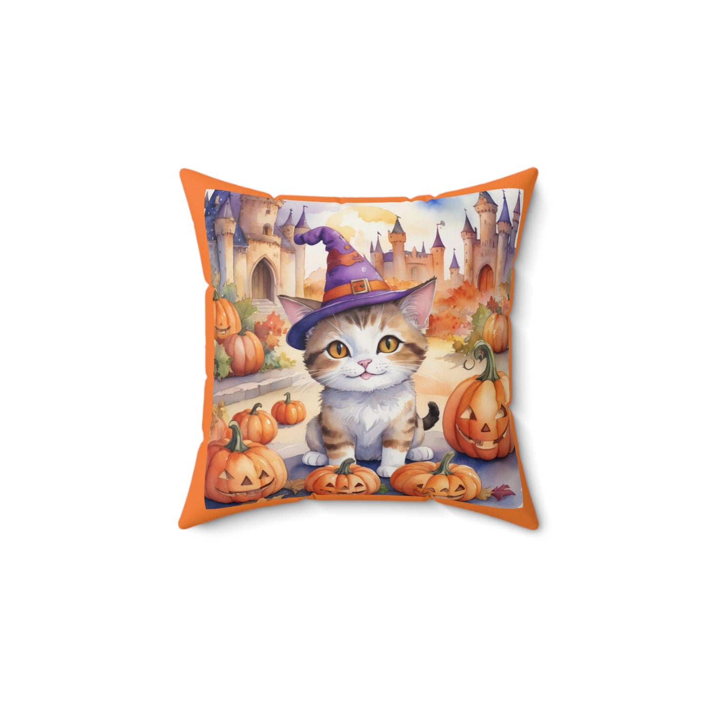 Halloween cute cat Square Pillow